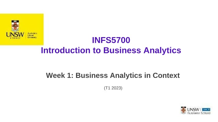 INFS5700 Lecture Slides - Week 1