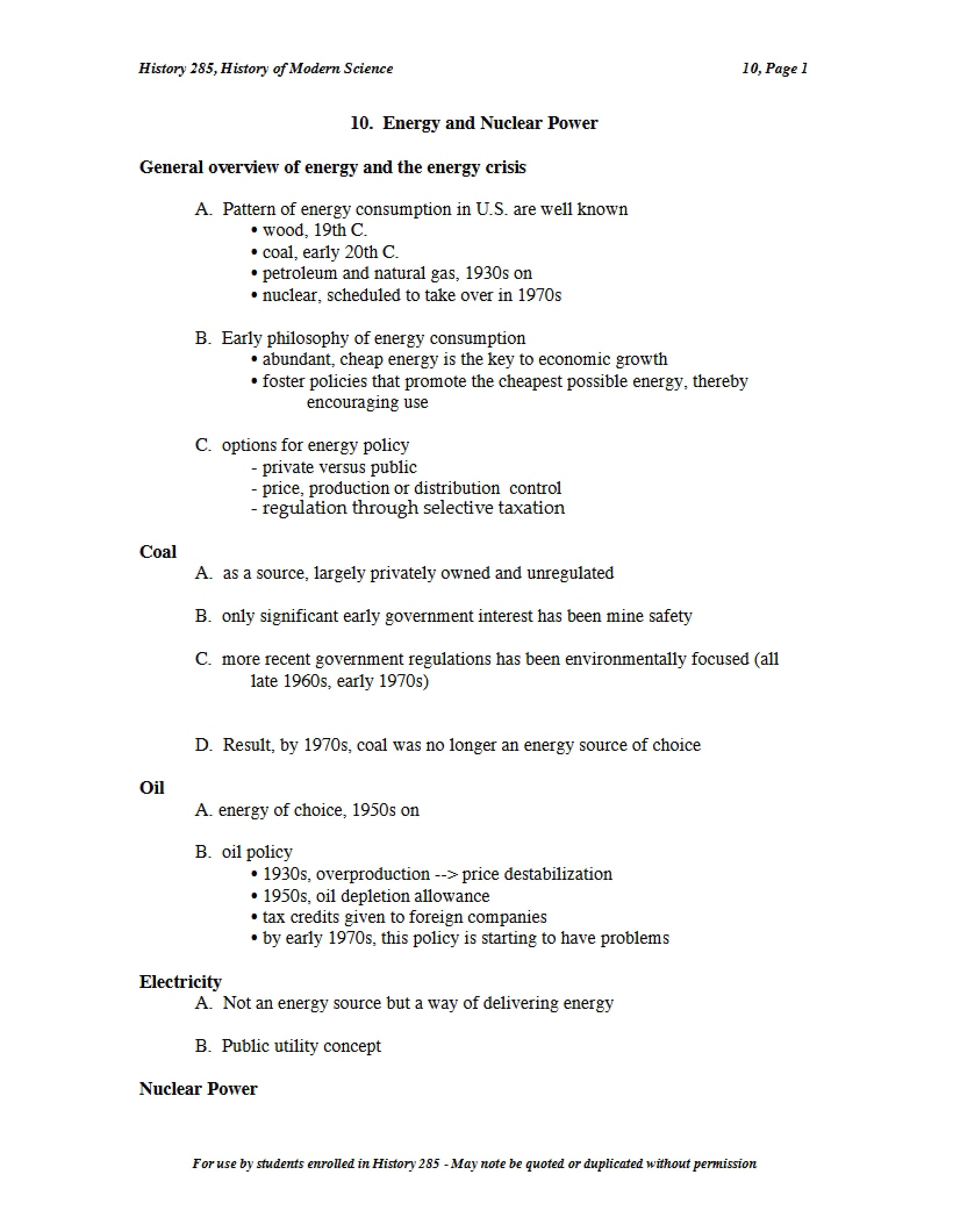Nuclear Power and Energy