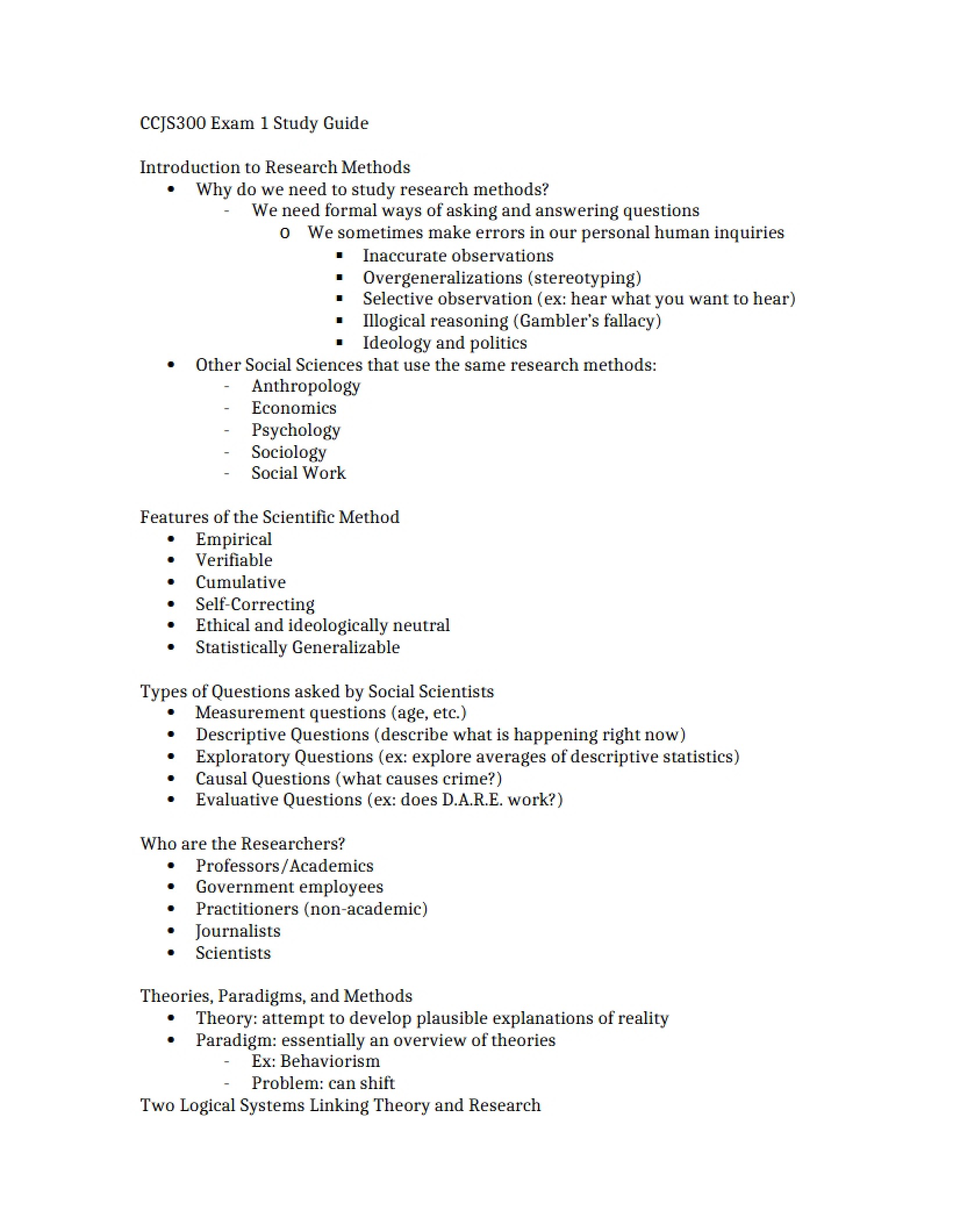 Primary Study Materials for Justice Research