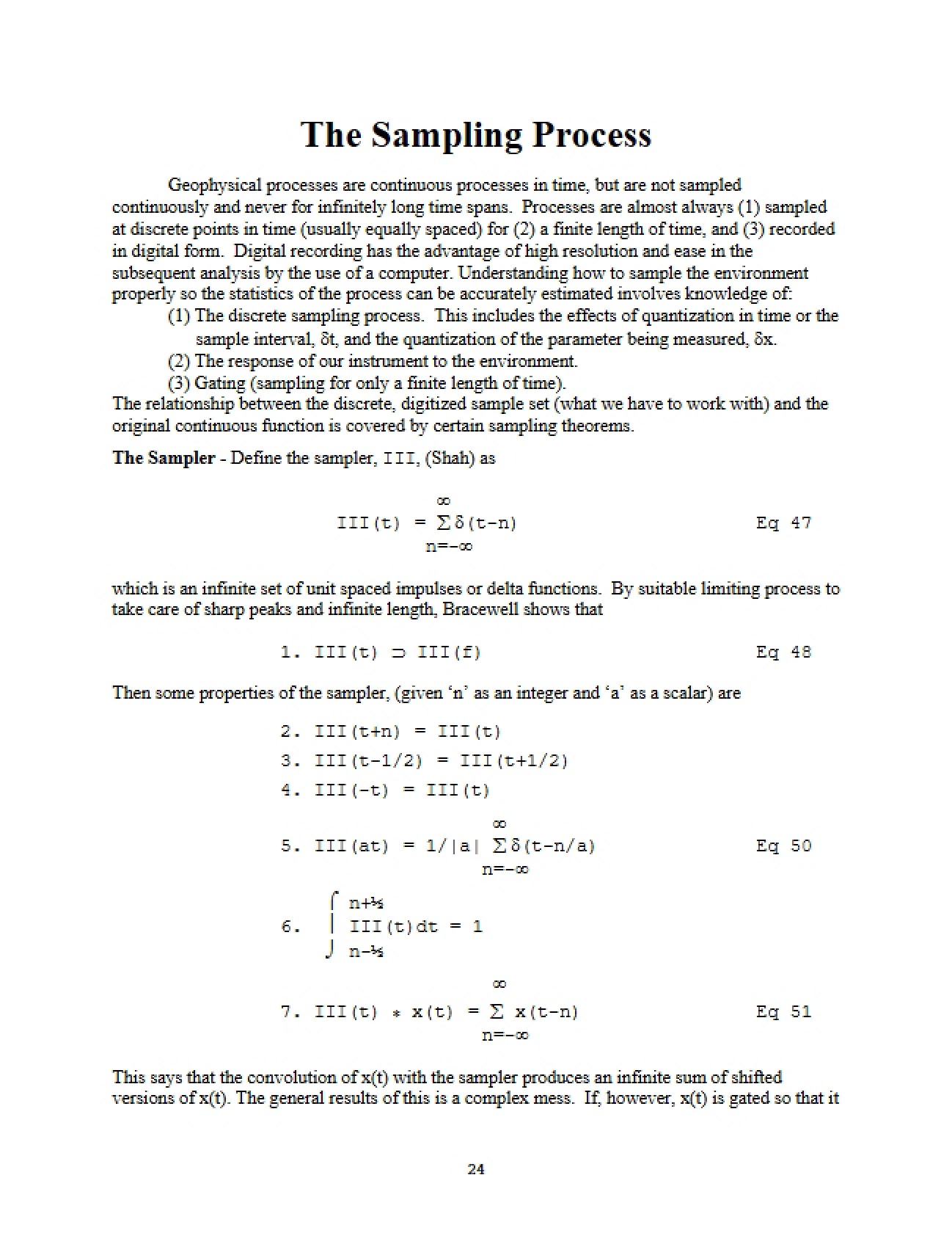 Process of Sampling