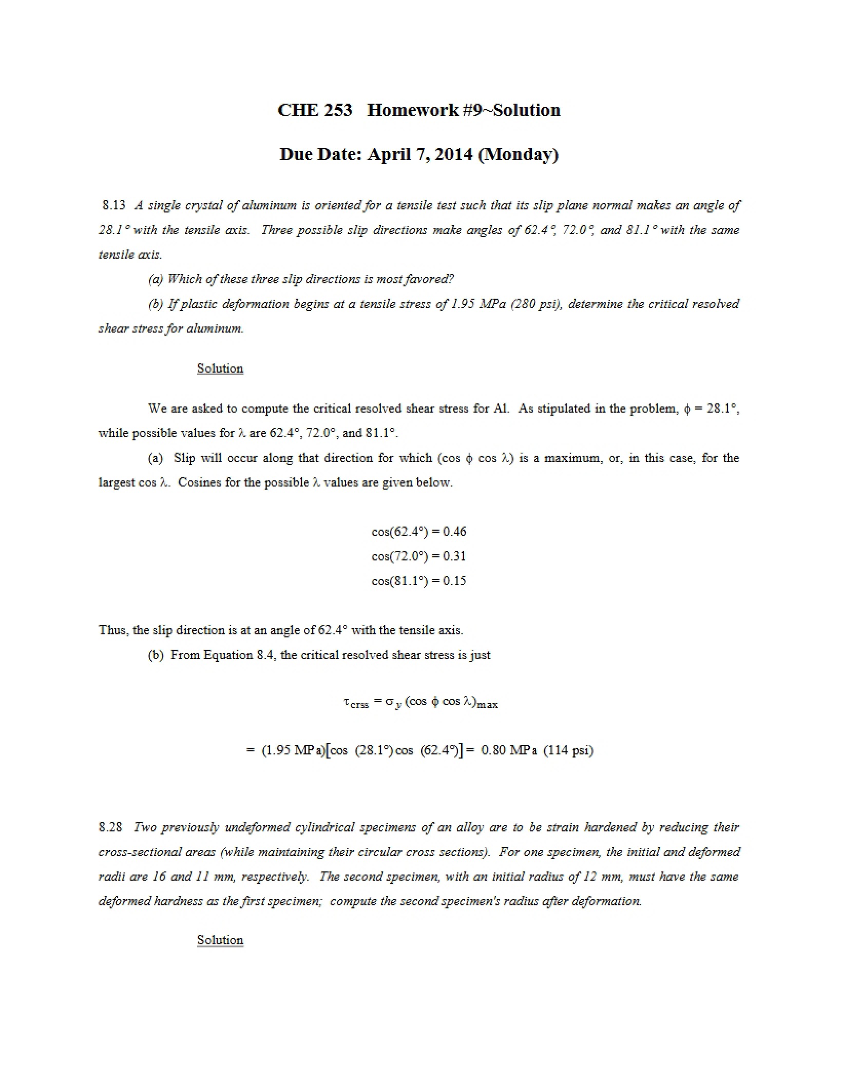 Solution Set 9