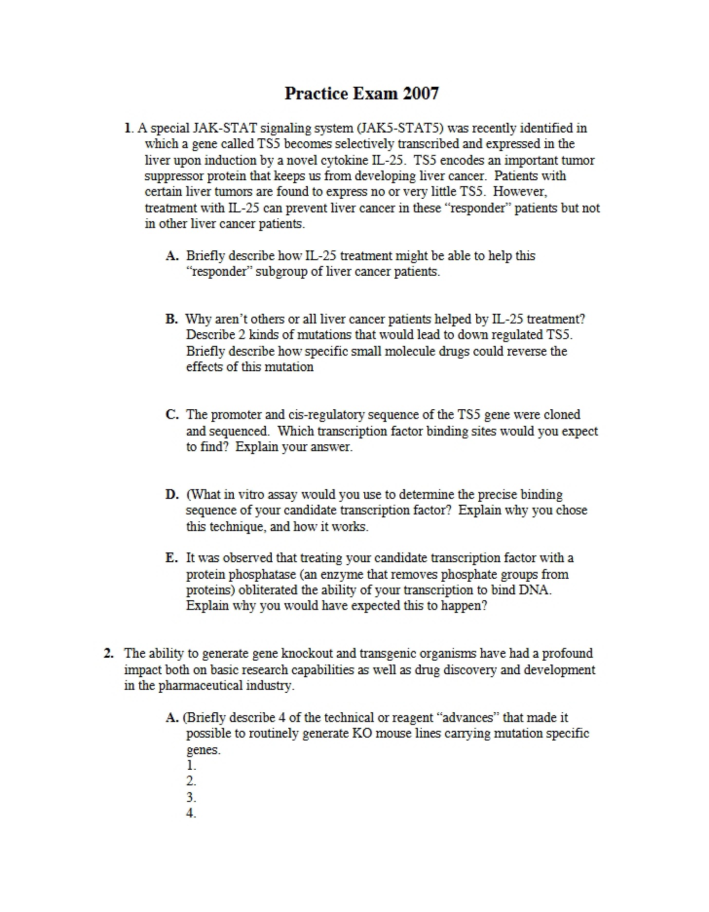Examination Practice