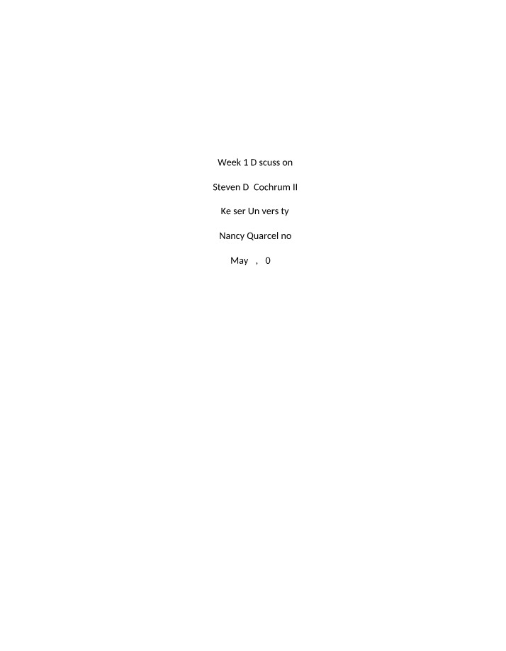 ENC1101 Week 1 Discussion