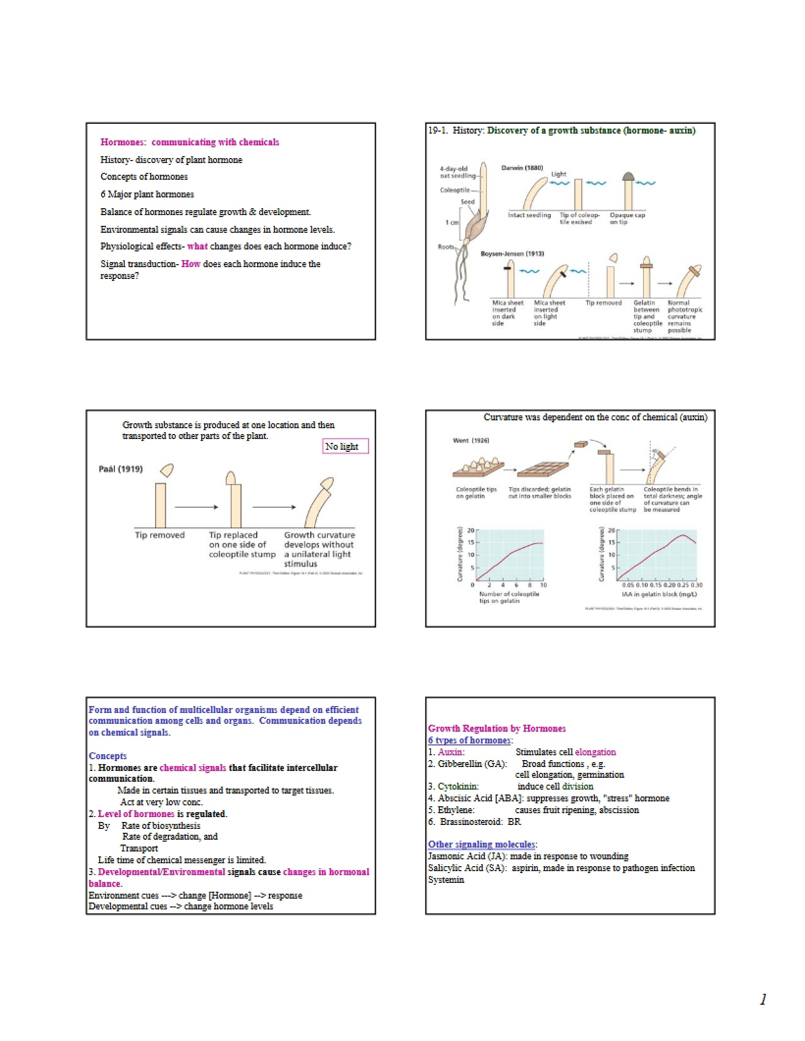 Chemical Communication Hormones