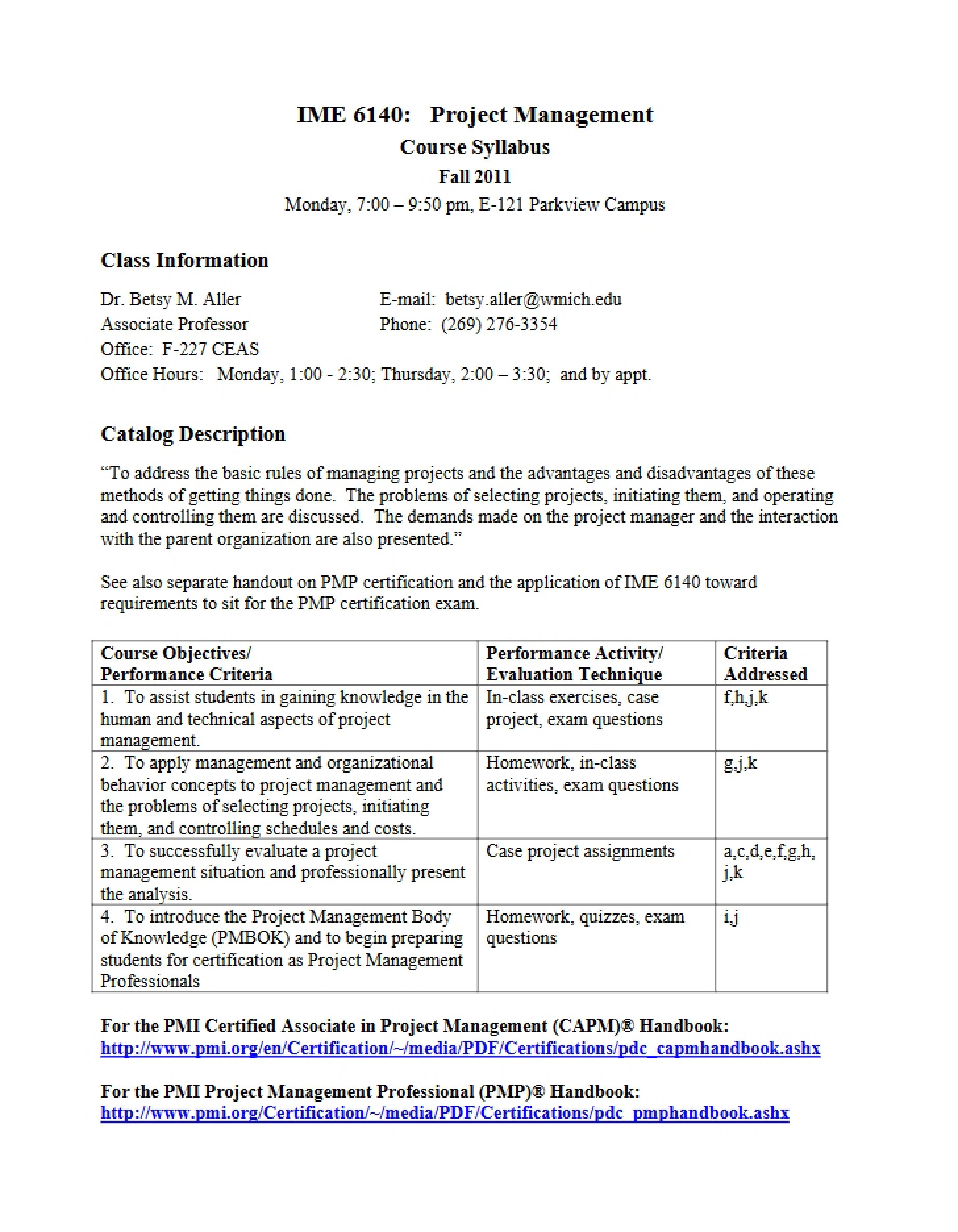 Course Syllabus