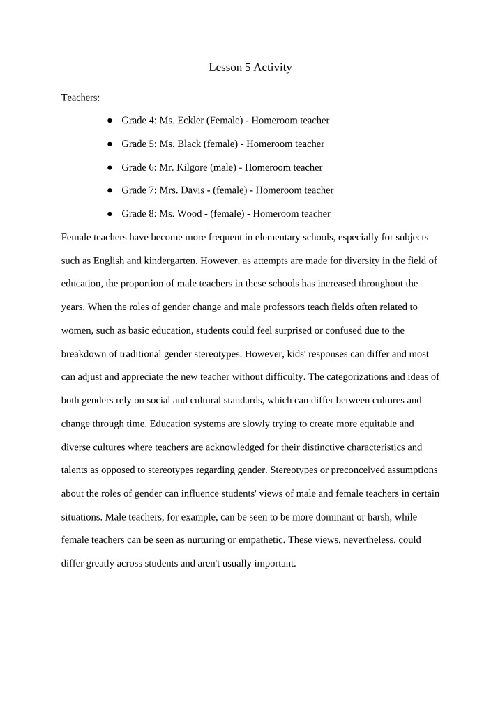 WS204 Lesson 5 Activity