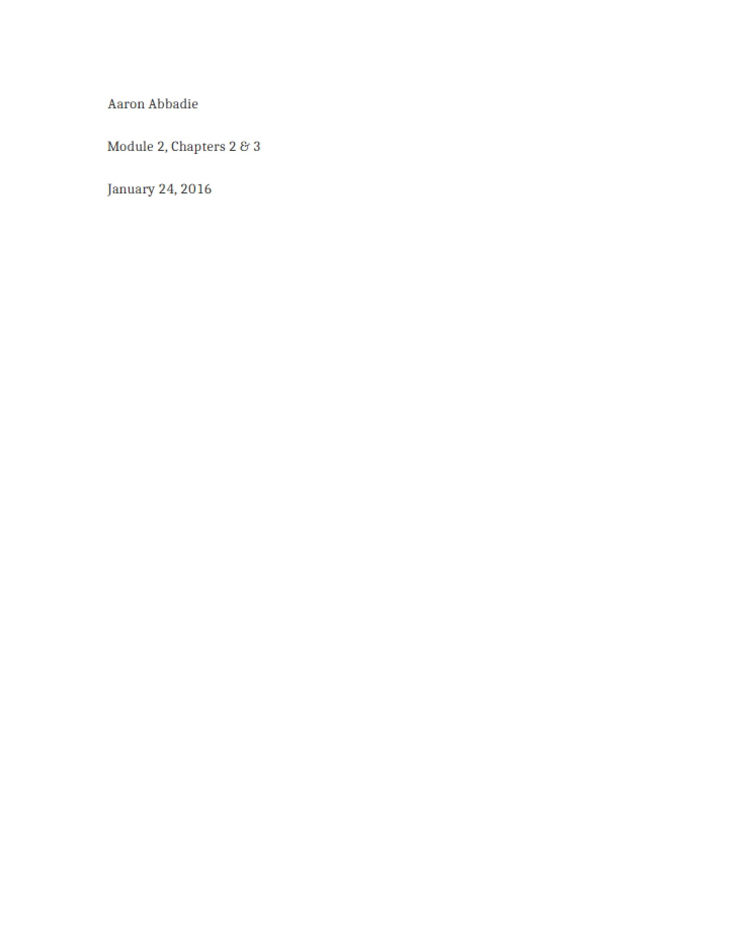 Module 2 (Course 3615)