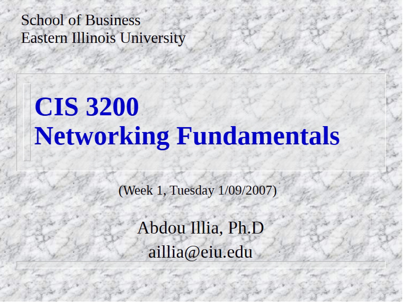 Fundamentals of Networking