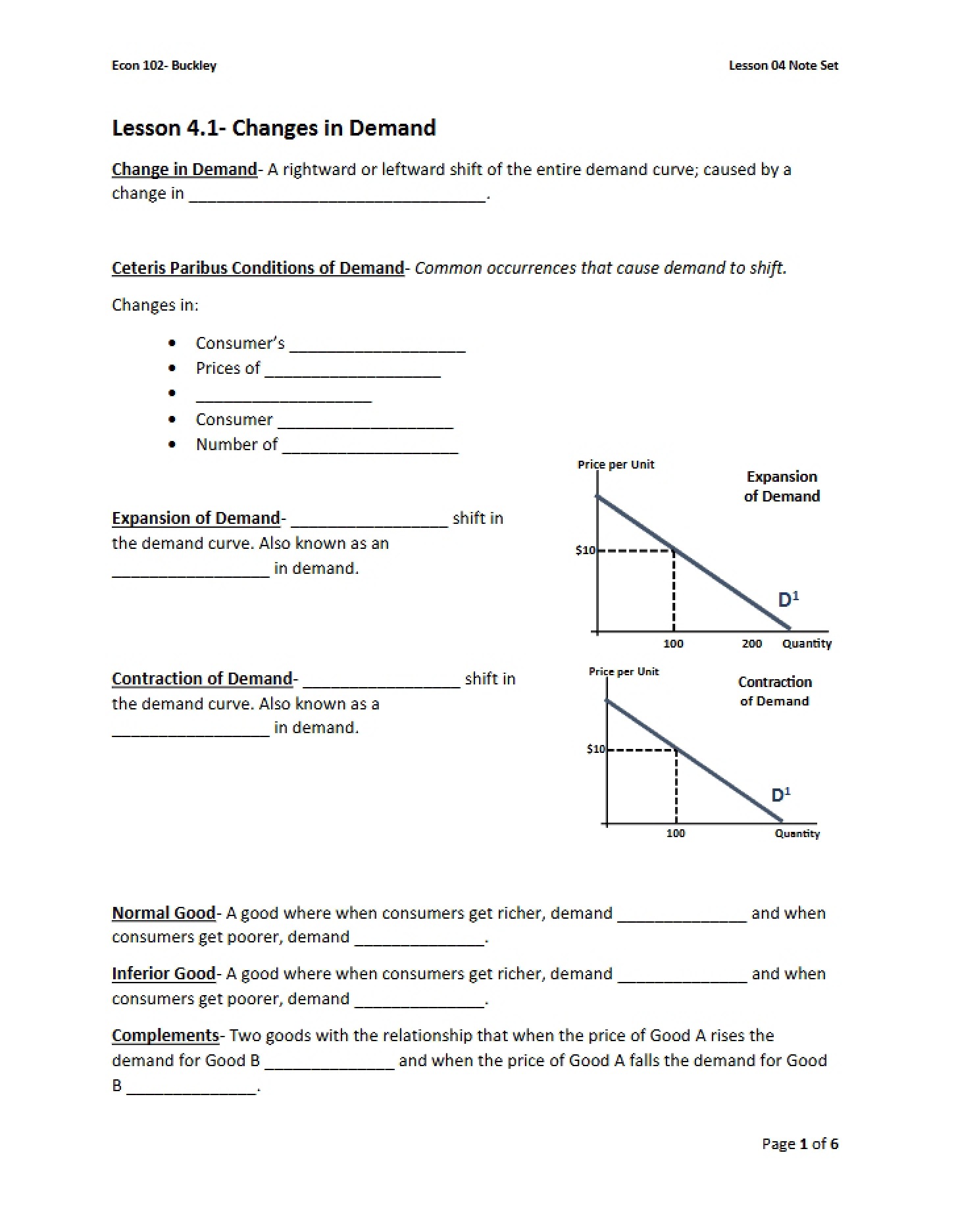 Lesson 4.1 Demand Changes