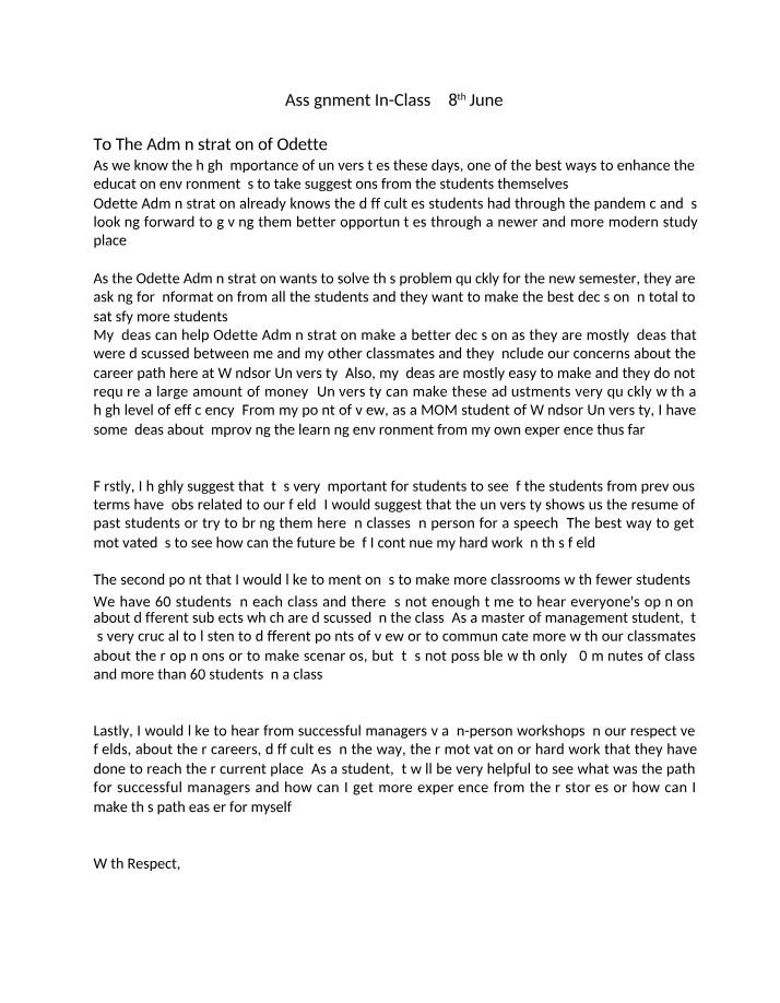 In-Class Assignment - 28th June