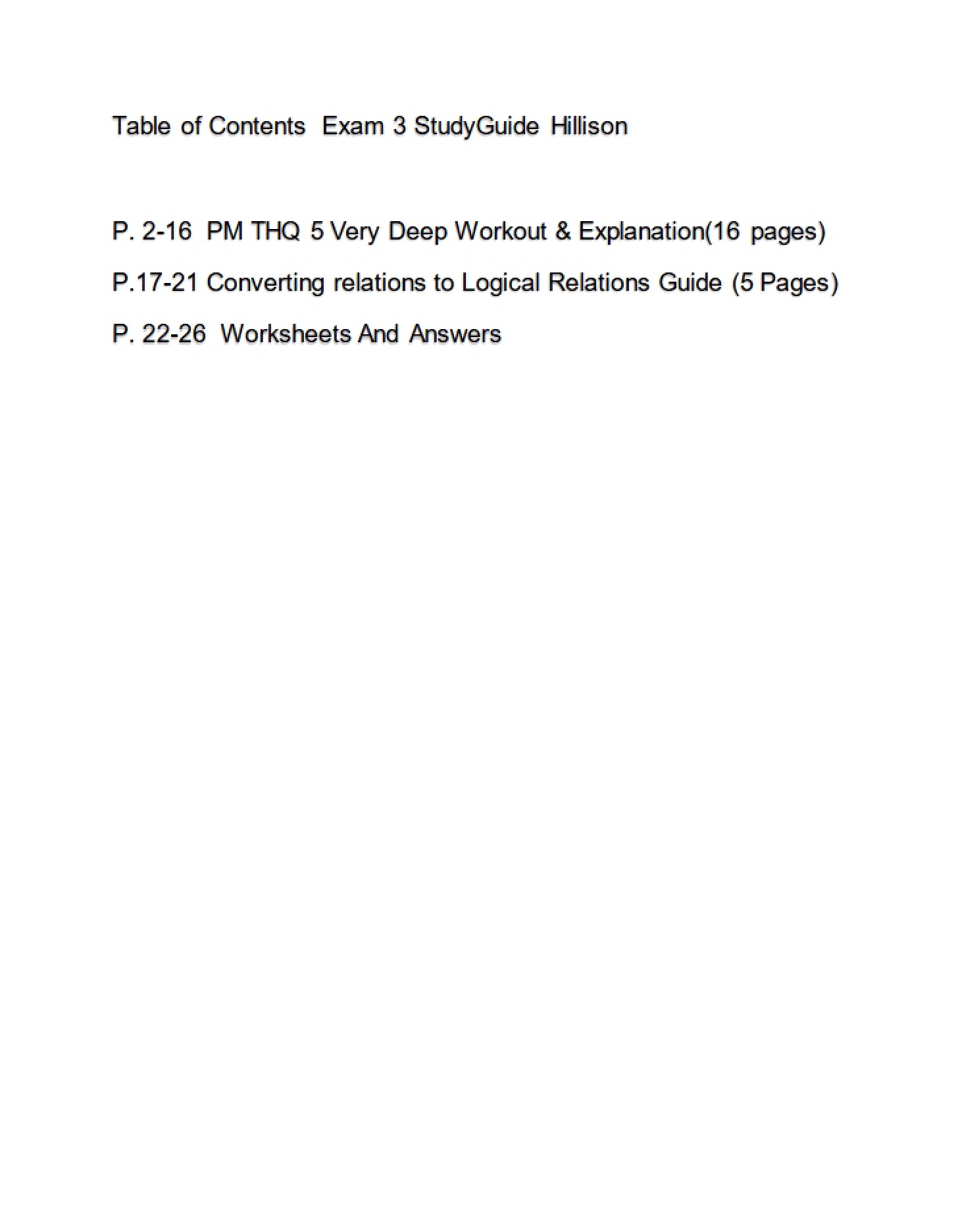 Exam 3 Preparation Outline