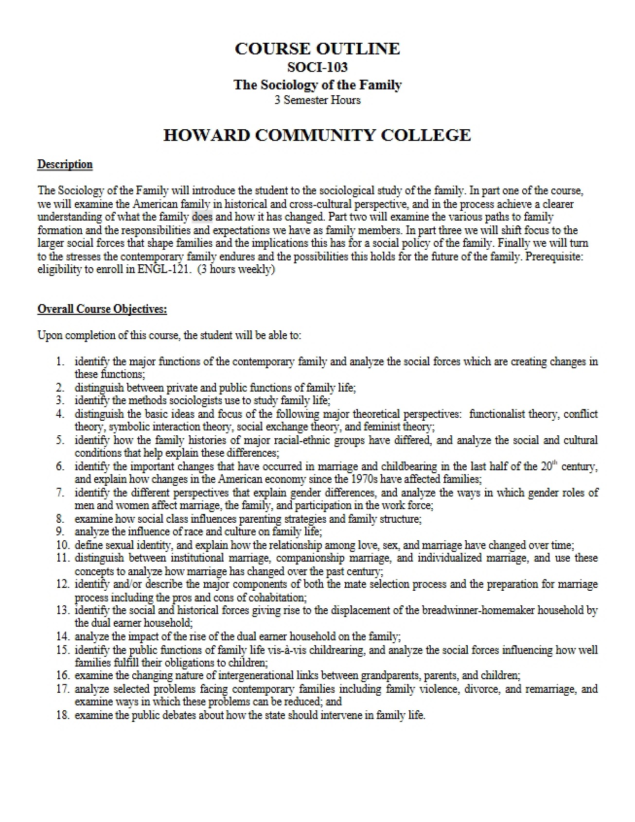 SOCI 103 Curriculum