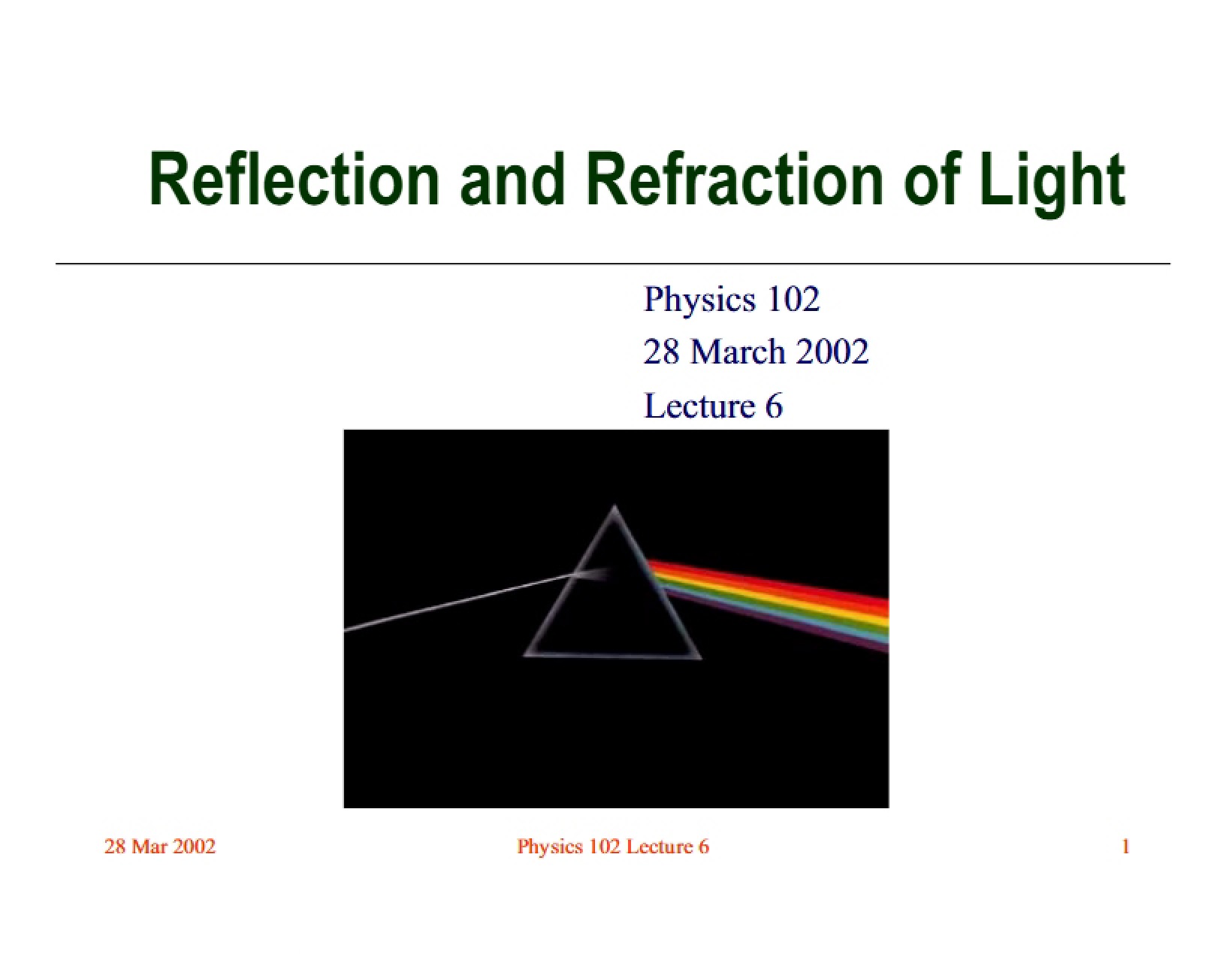 Light Refraction and Reflection