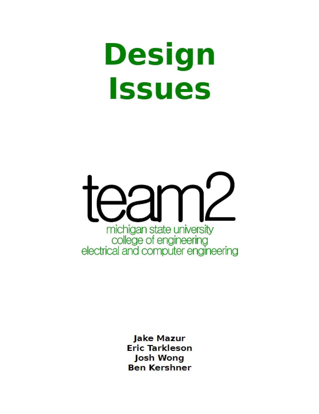 Issues in Design
