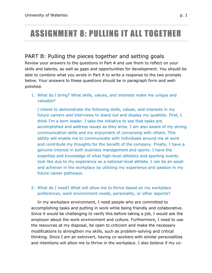 Part B - Assignment 8