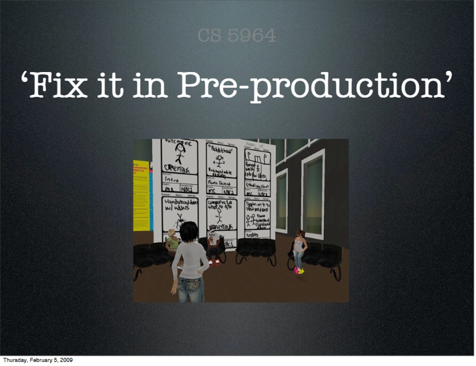 Solving Issues in Pre-production