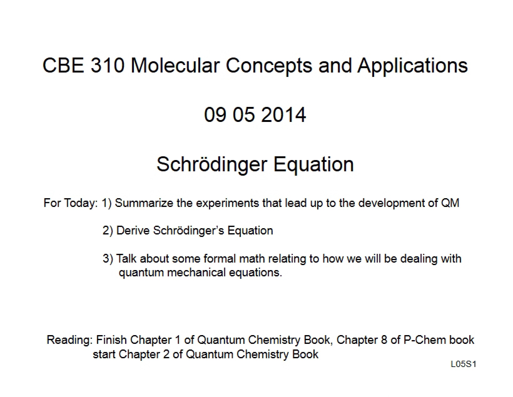 Schrodinger's Equation Part 2
