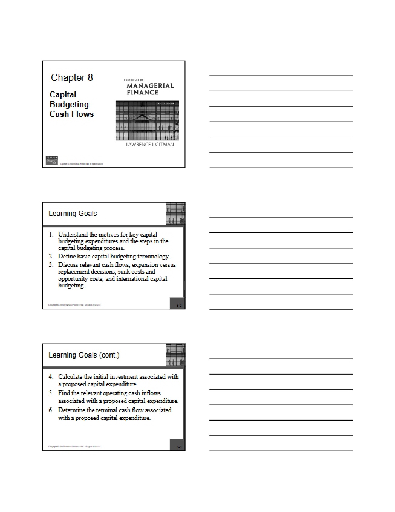Capital Budgeting Cash Flows