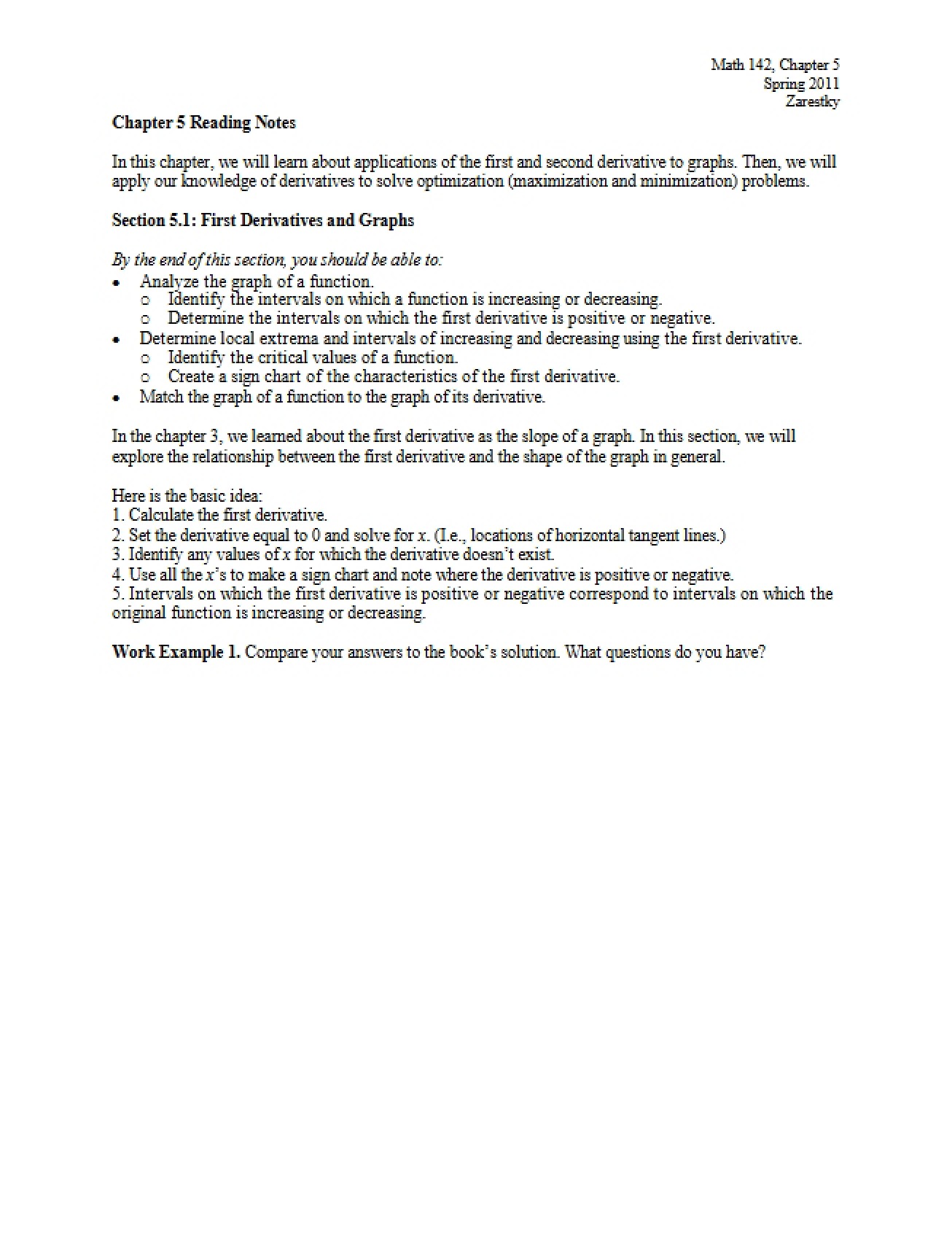 Reading Notes for Chapter Five
