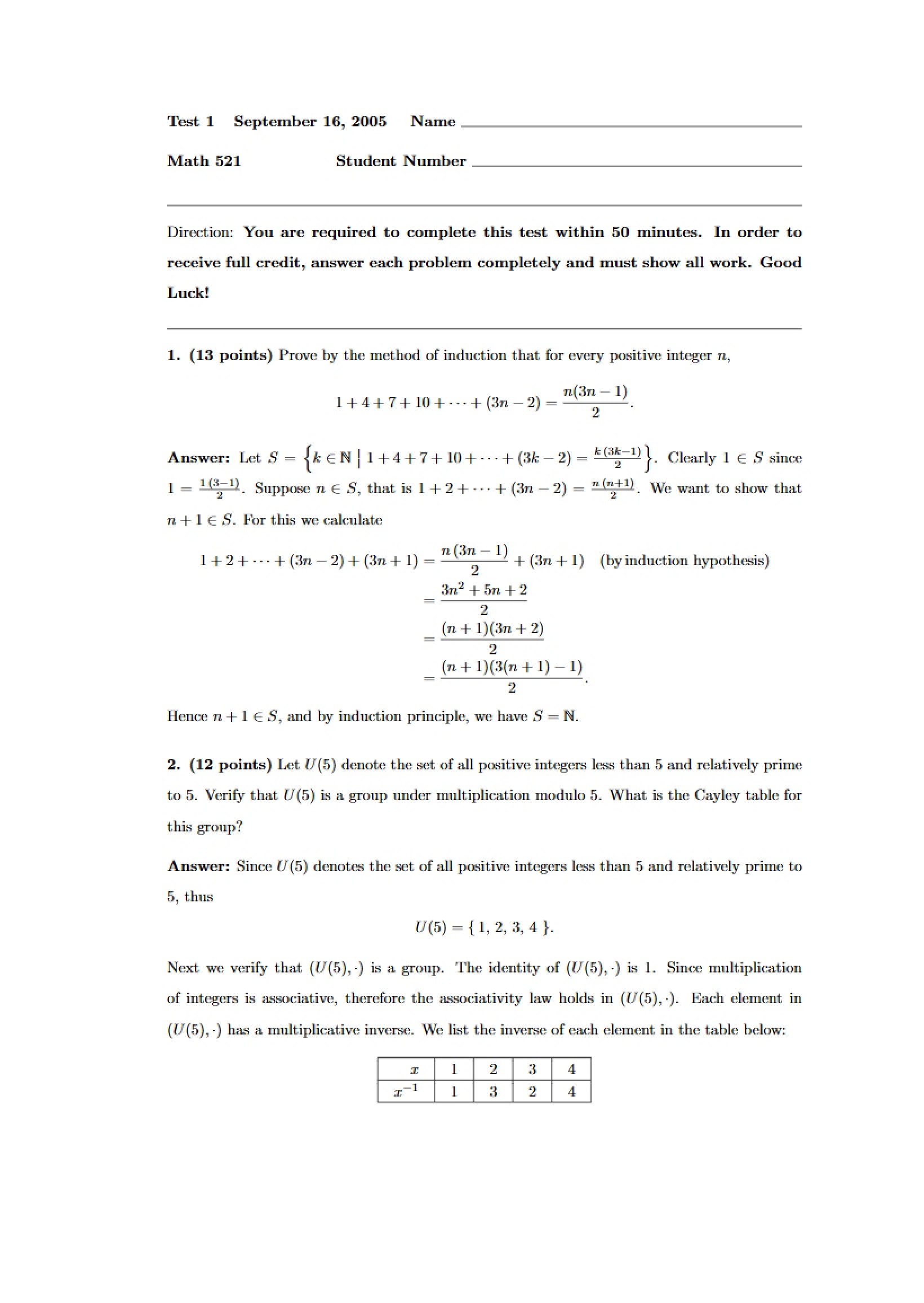 Modern Algebra I Study Notes - MATH 521