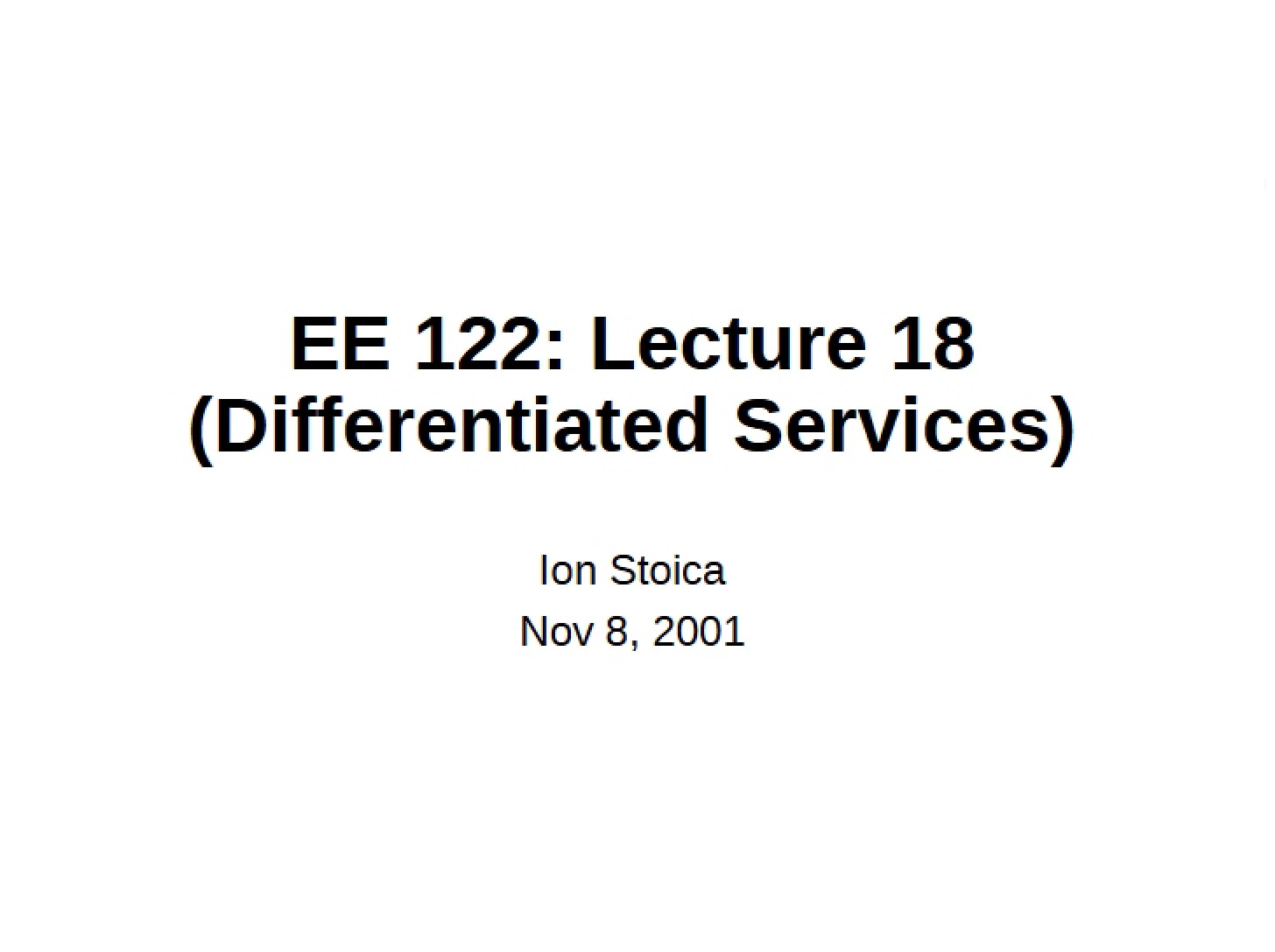 Services Differentiation