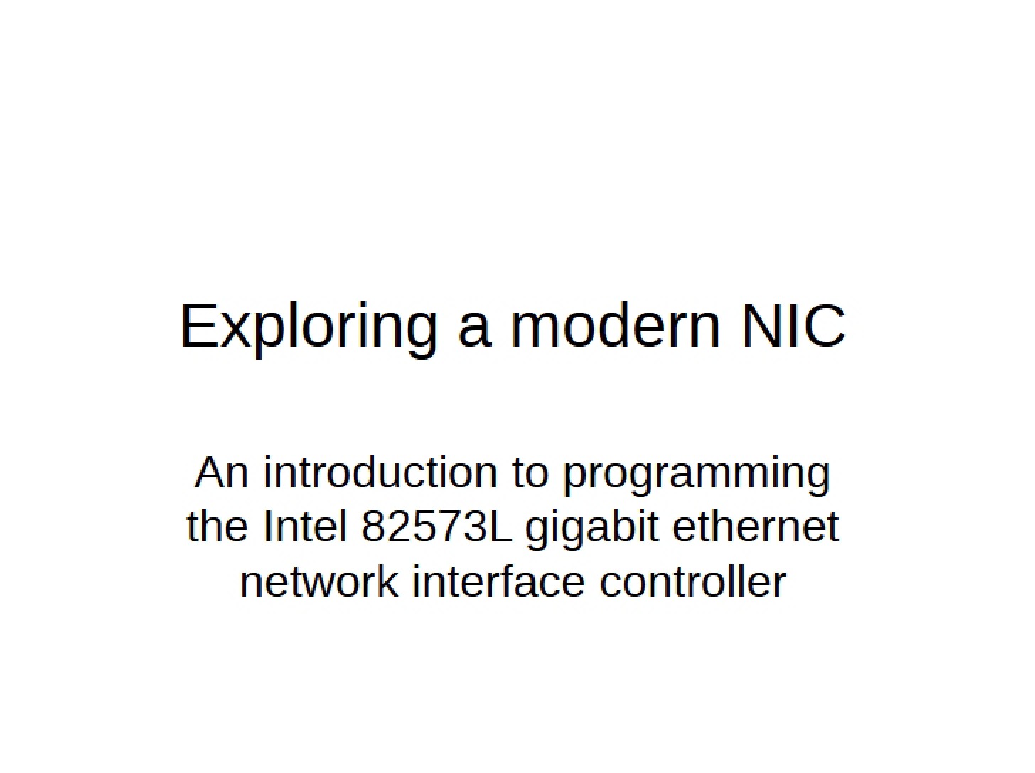 Controller for Network Interface