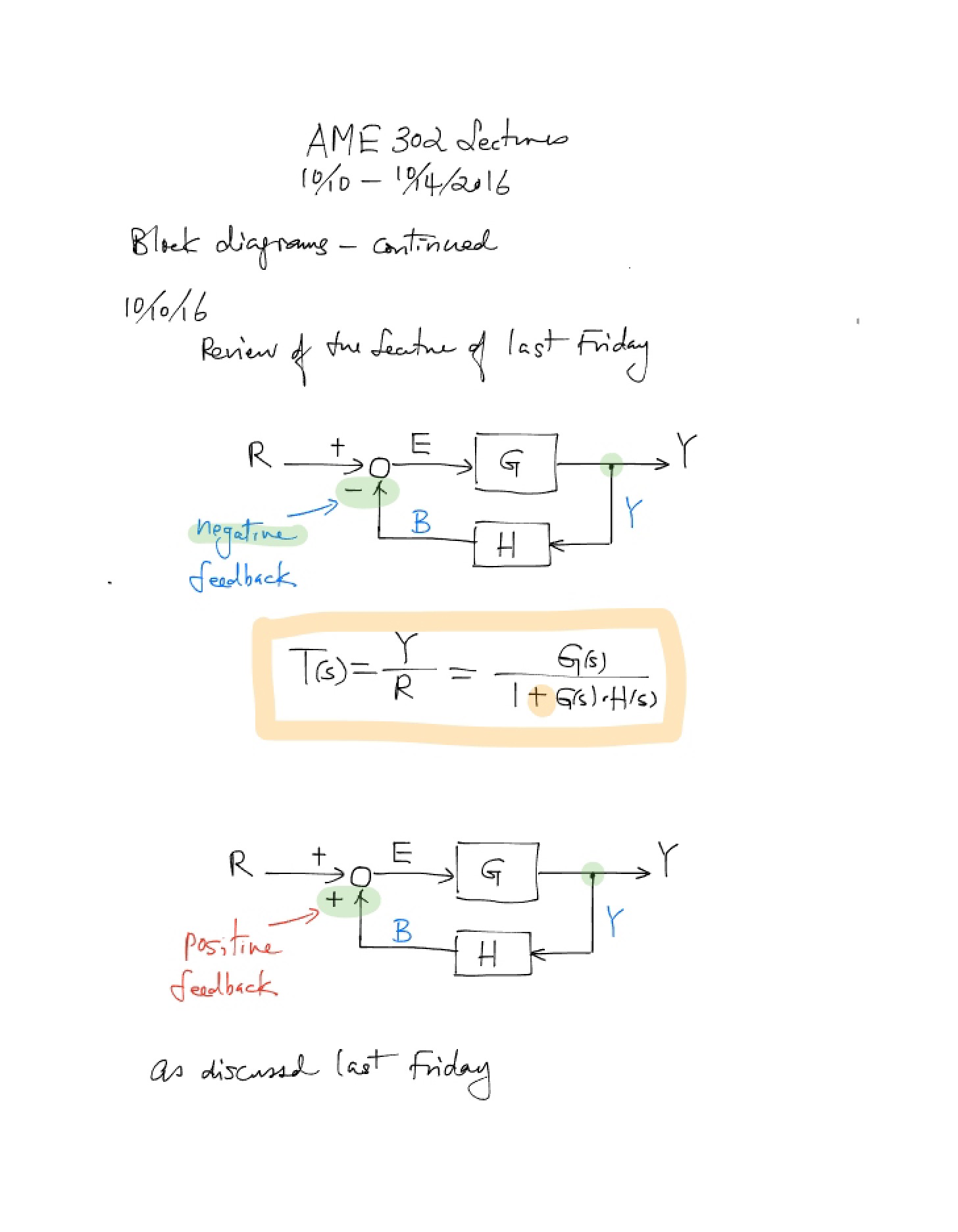 Class Lectures Week 8