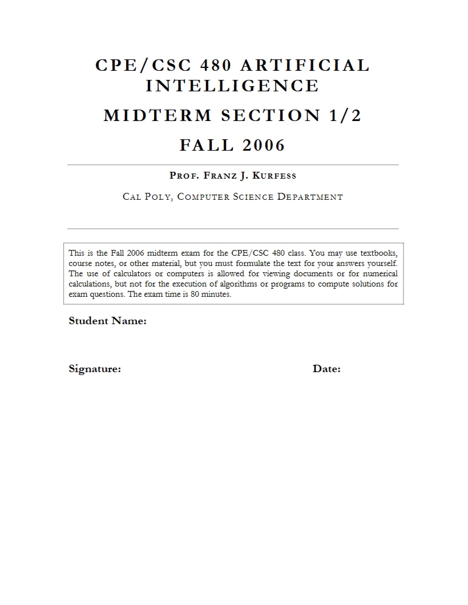 Midterm Assessment AI