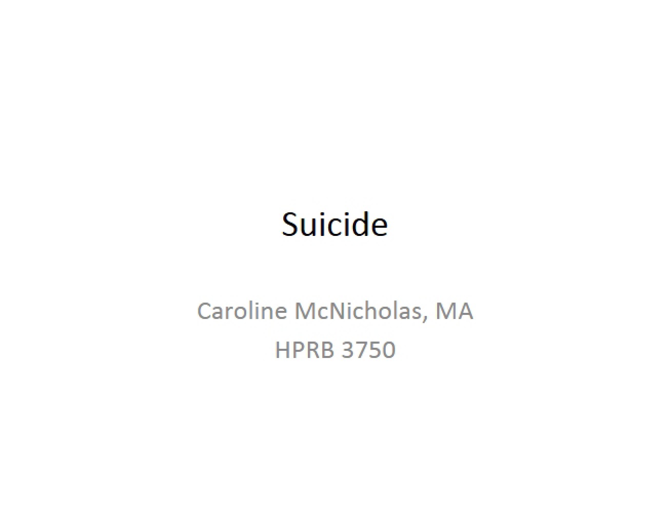 Overview of Suicide