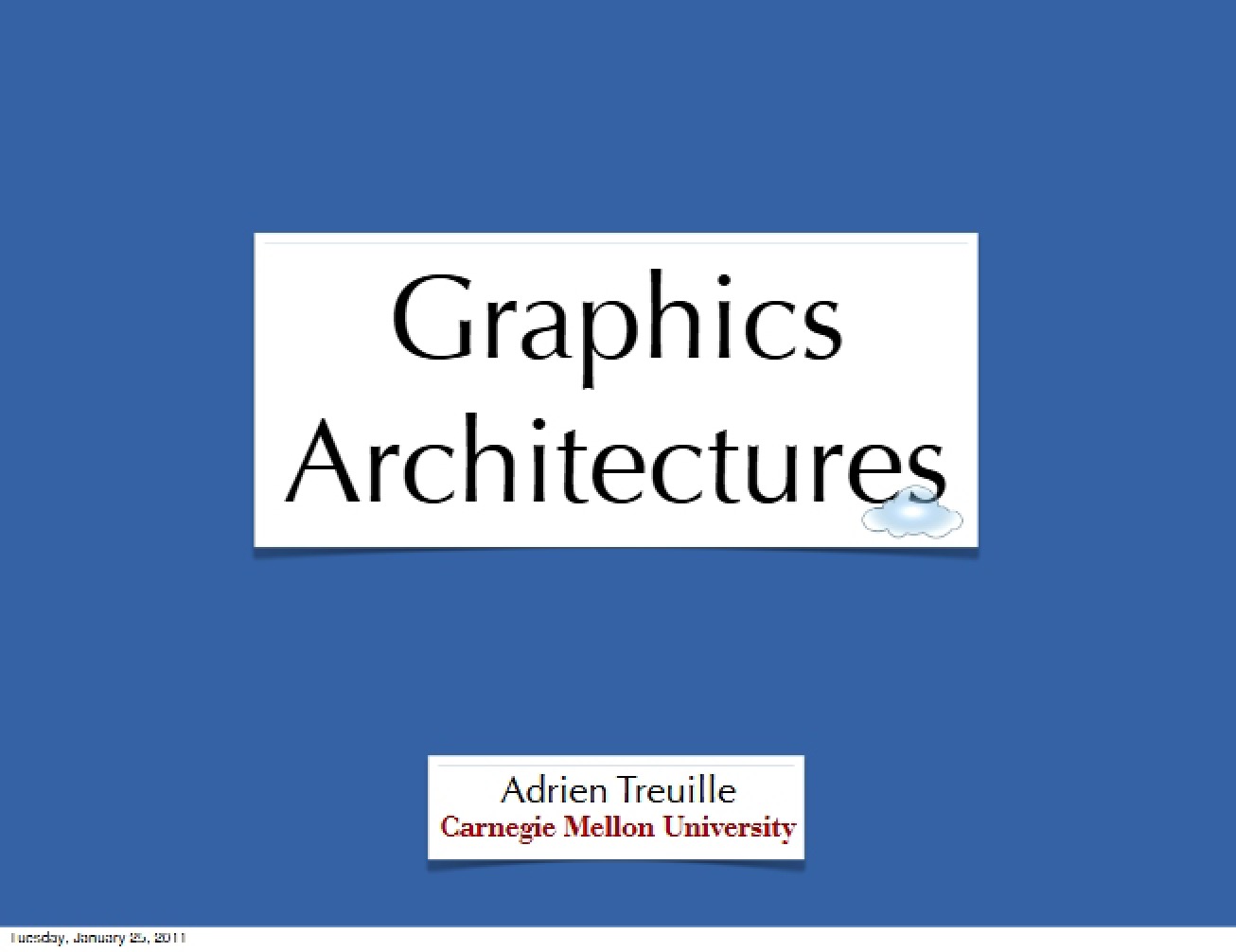 General Advanced Parallel Graphics Lecture