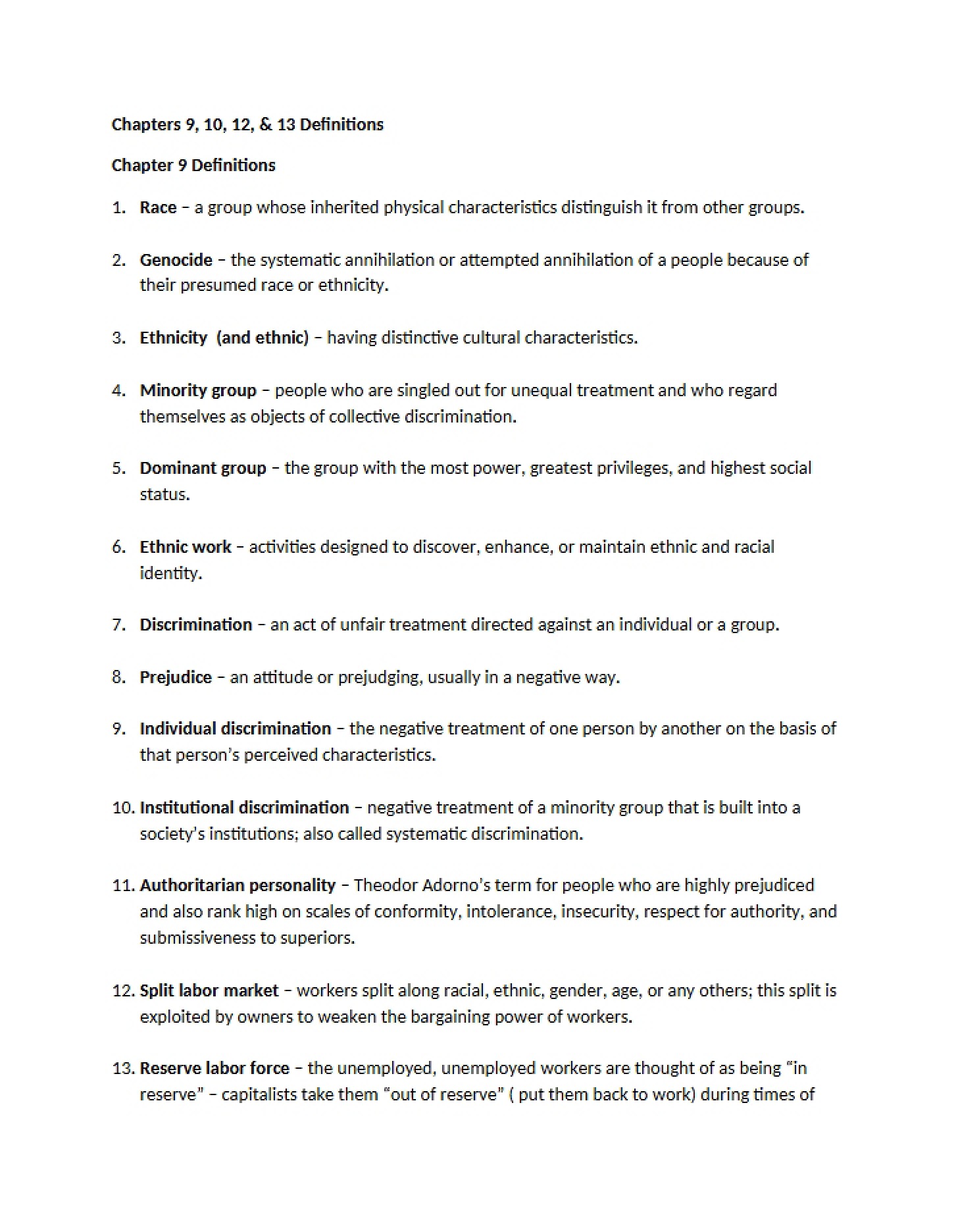 Chapter 9 Course Material