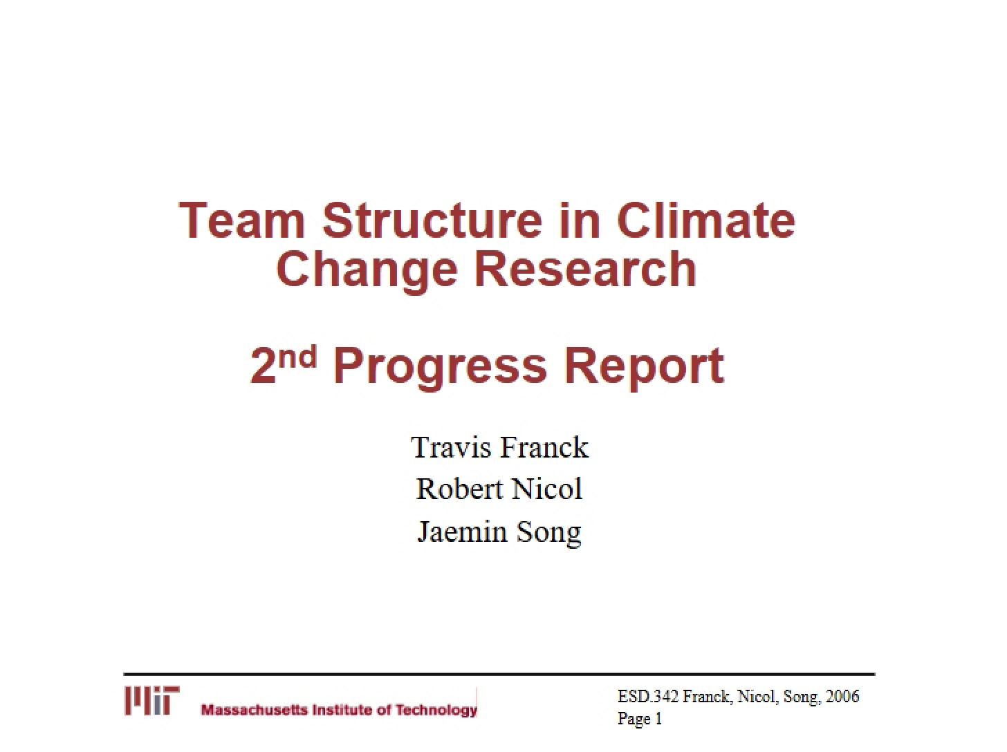 Climate Team Structure