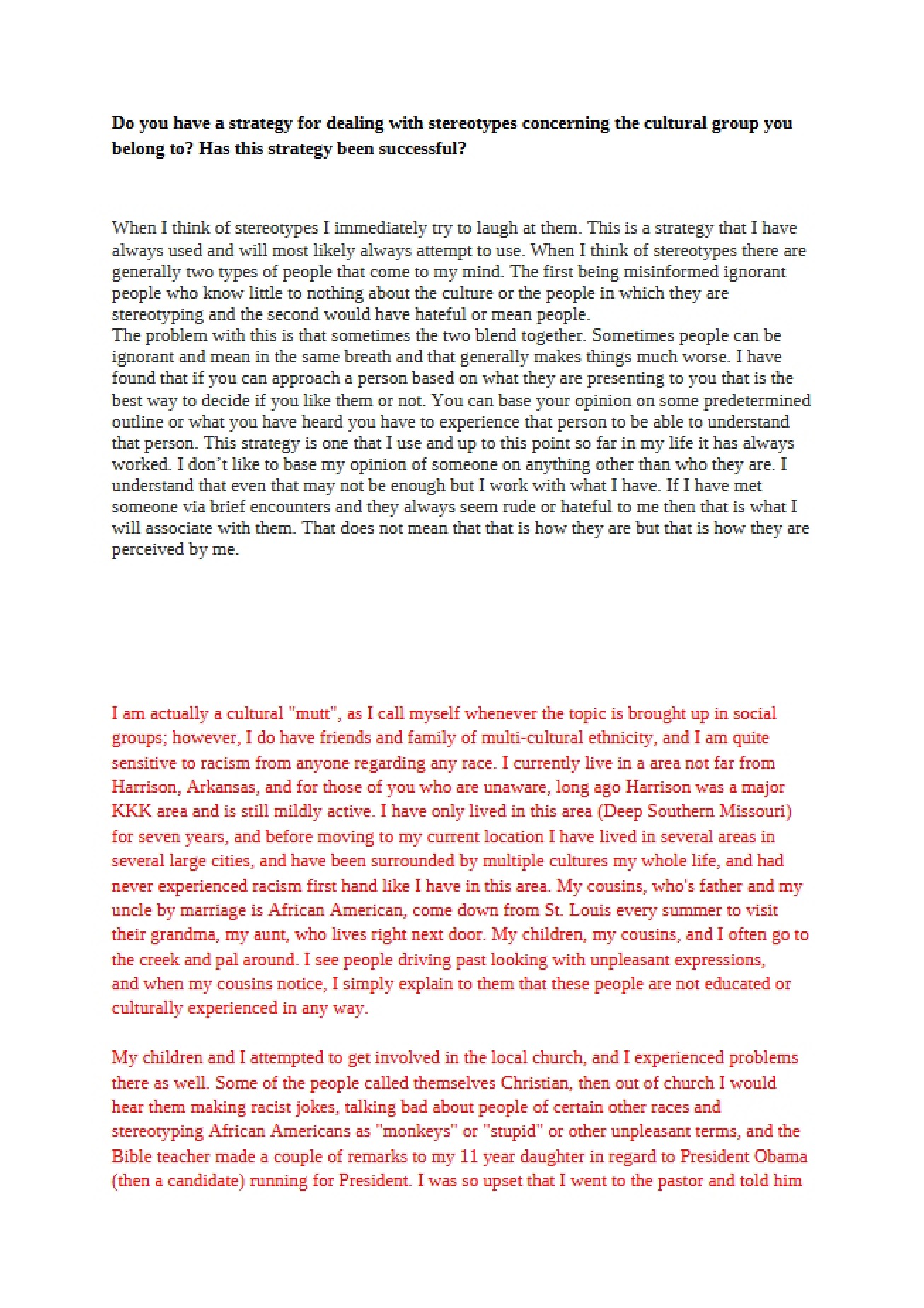 Paper on Cultural Diversity