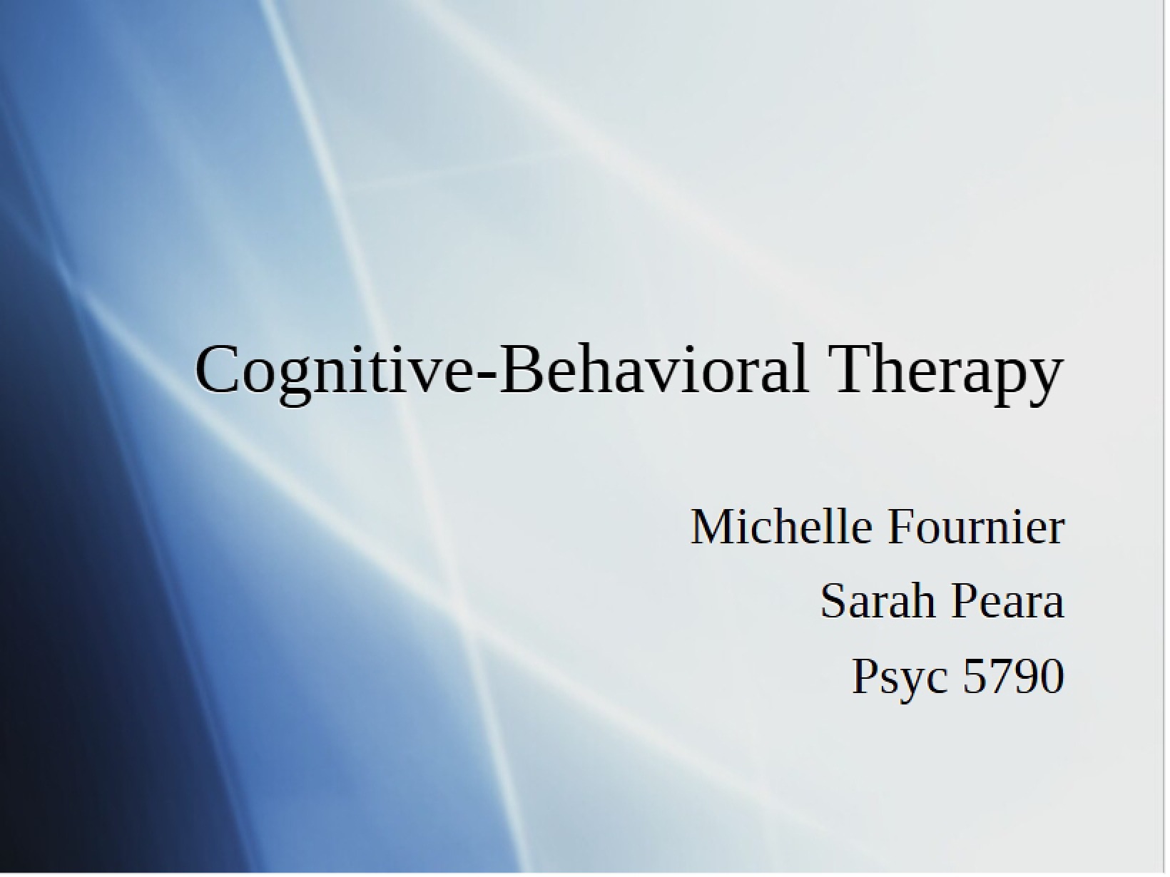 CBT (Cognitive Behavioral Therapy)