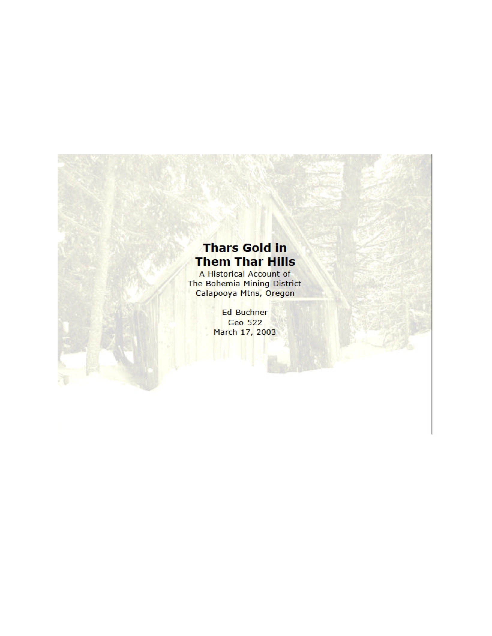Reconstructing Historical Landscapes Notes