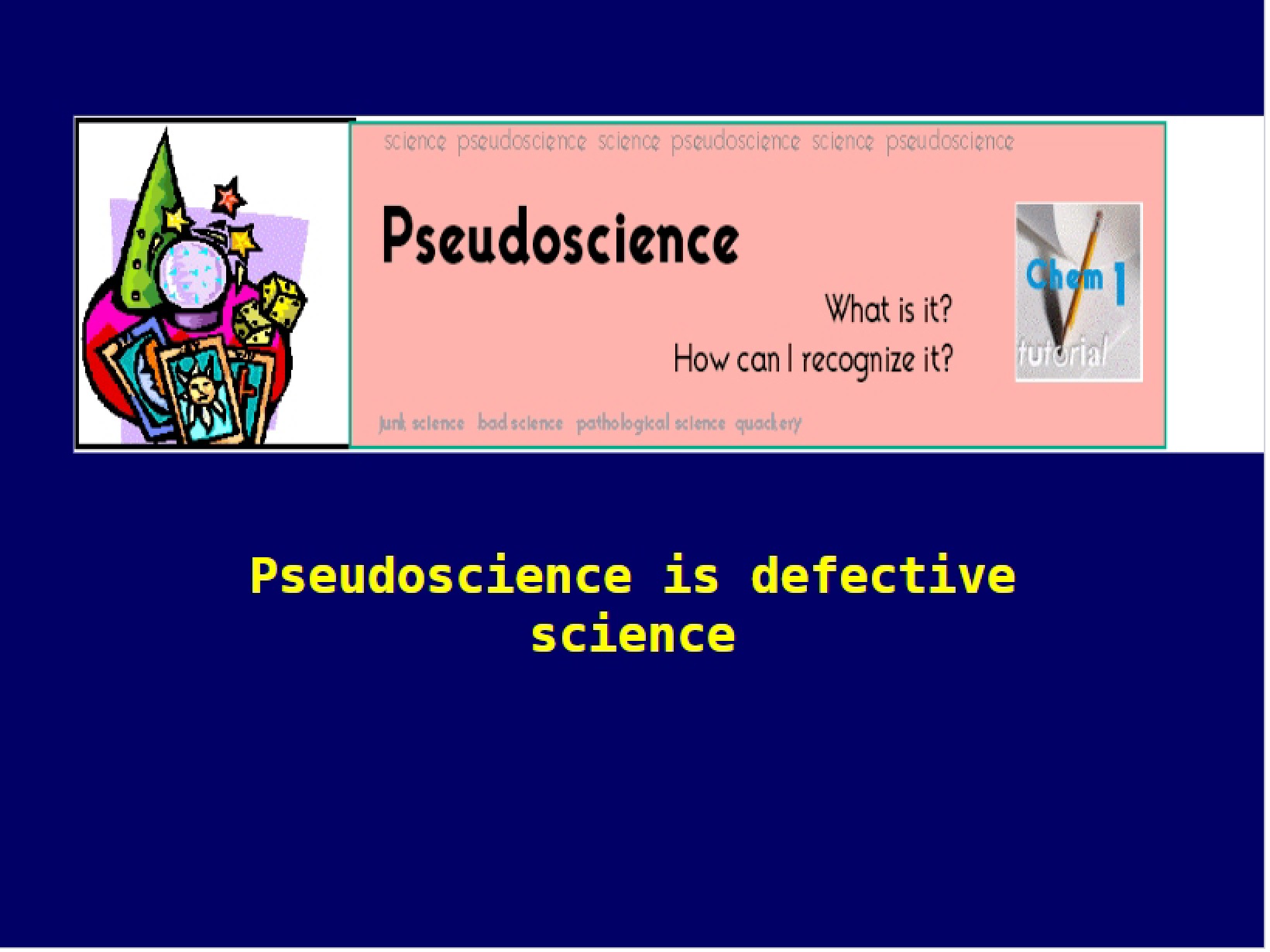 Defective Science Pseudoscience
