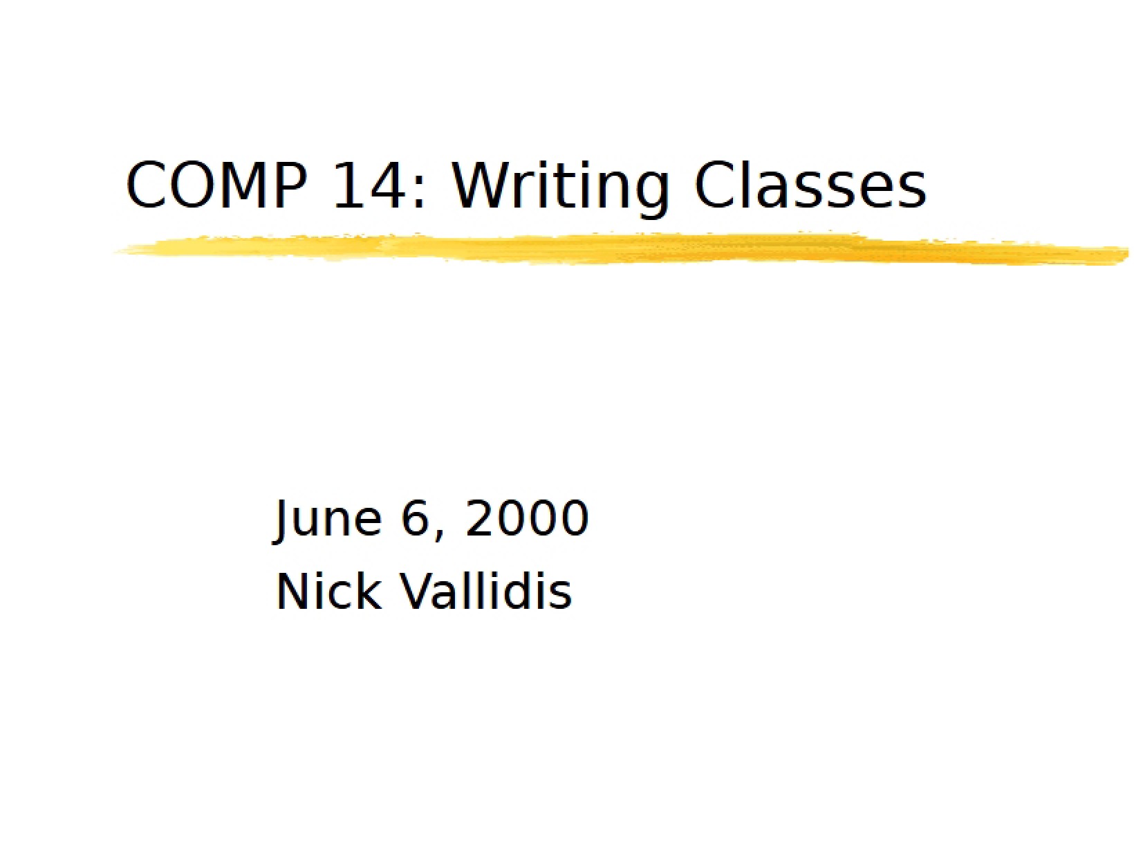 Class Writing in Java