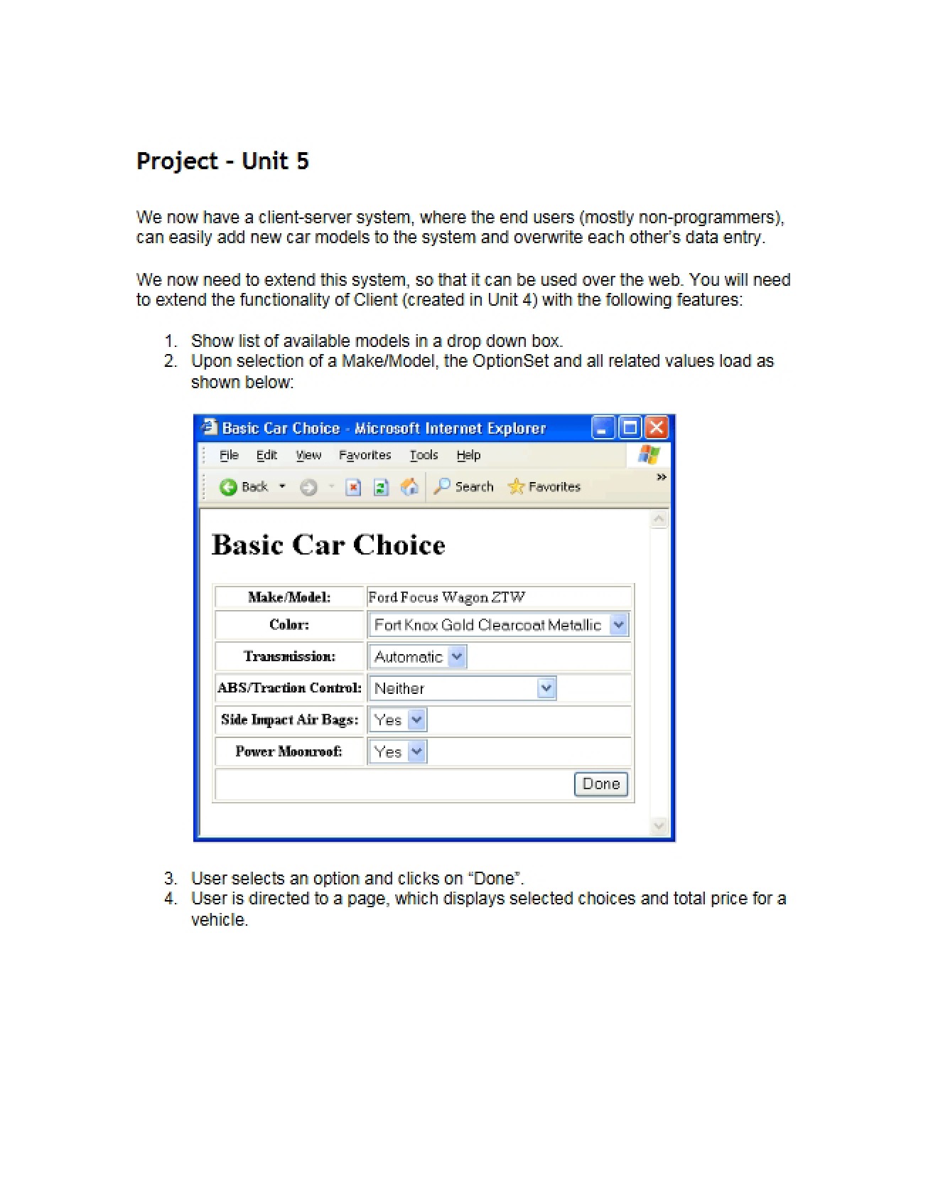Unit Five Project One