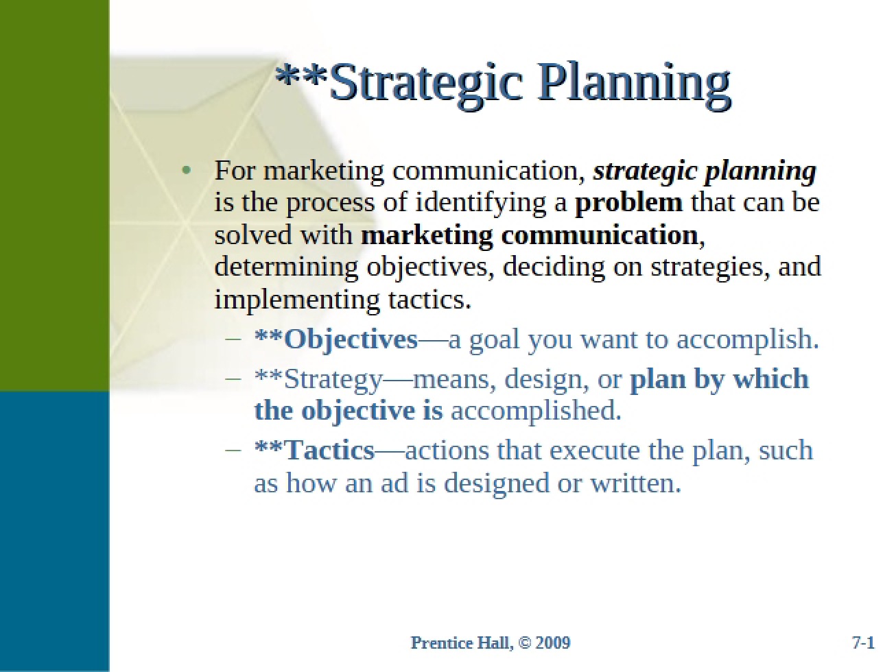 Planning Strategies