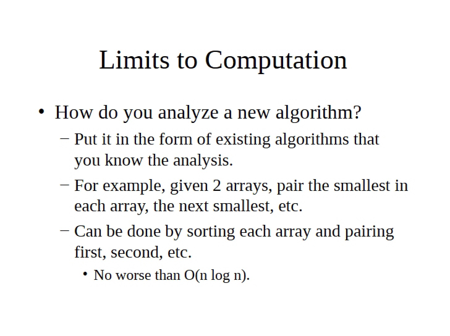 Computation Limits