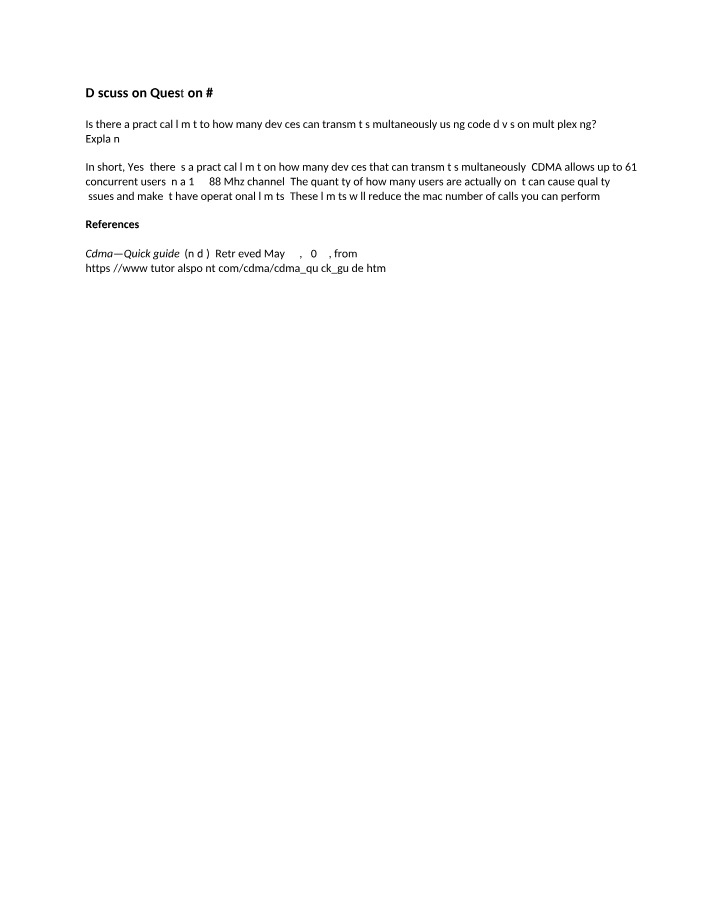 COM309 Discussion Question 3