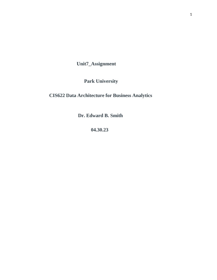 Unit 7 Assignment