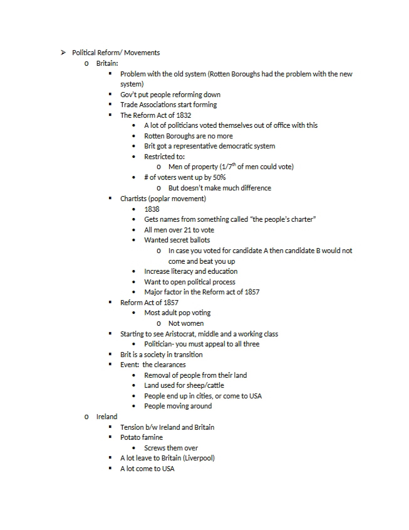 Movements for Political Reform