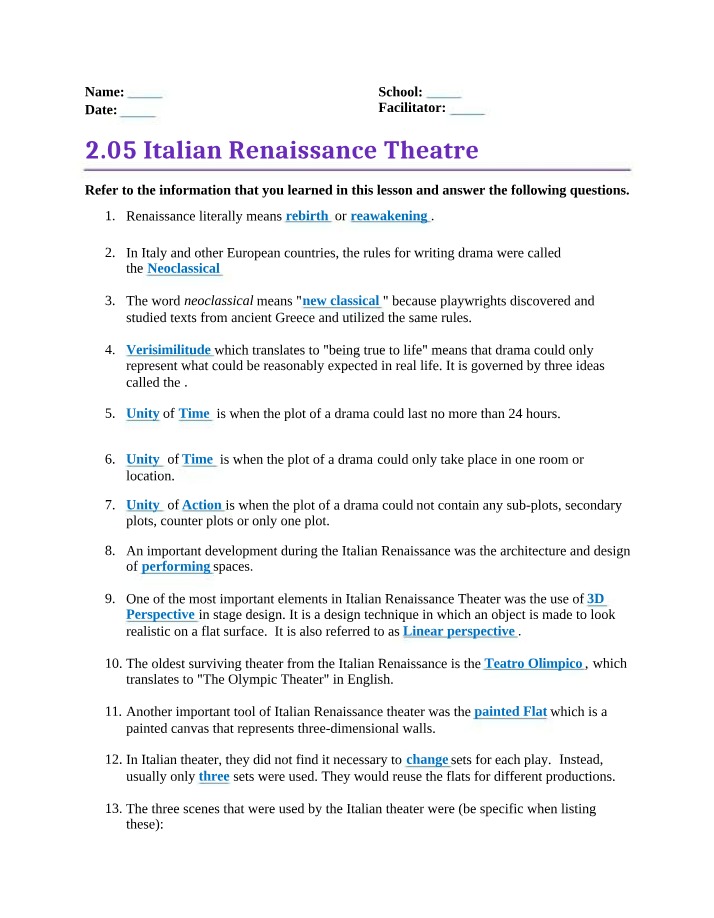 Italian Renaissance Theatre (2.05)