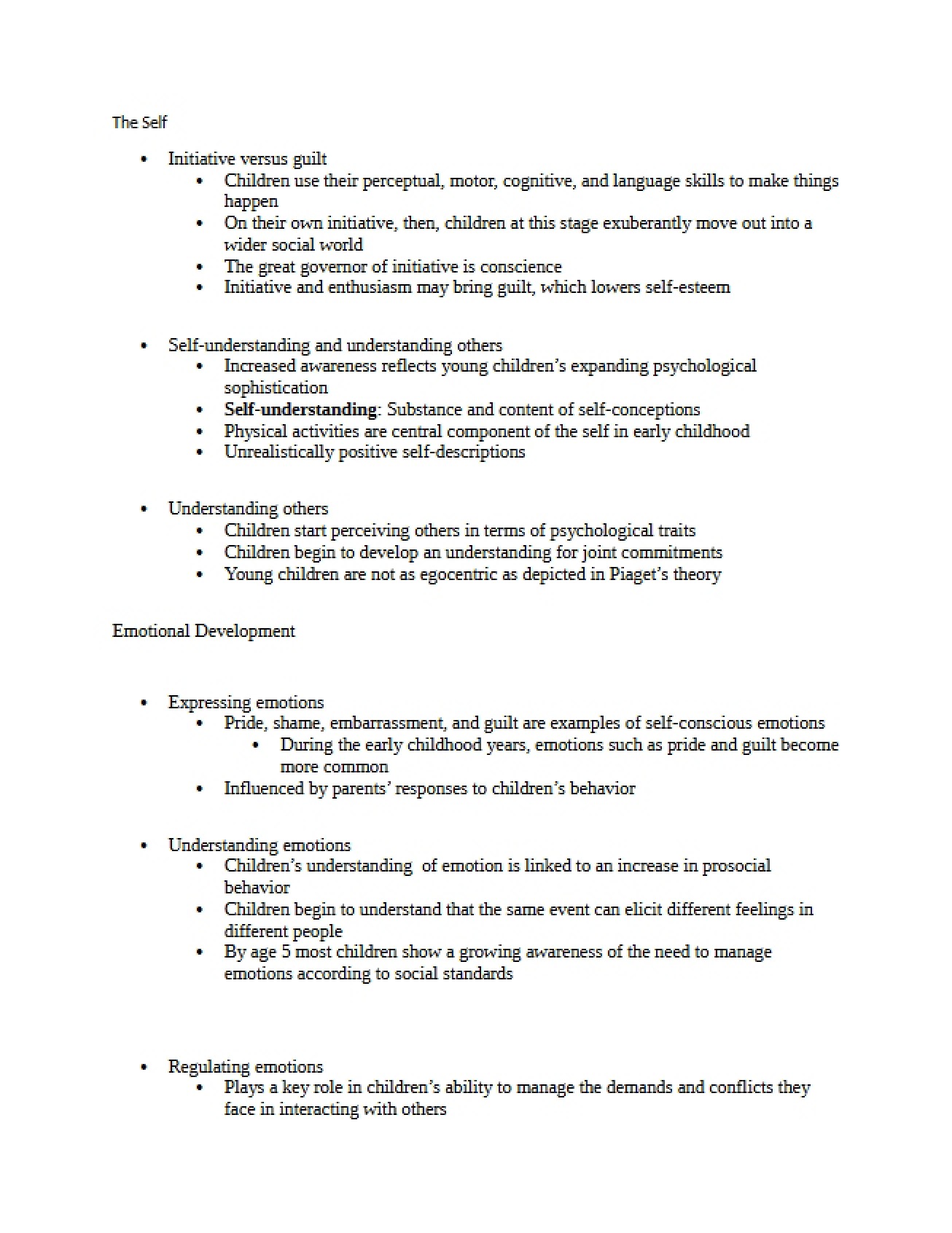 Notes on Chapter 6 of Developmental Psychology