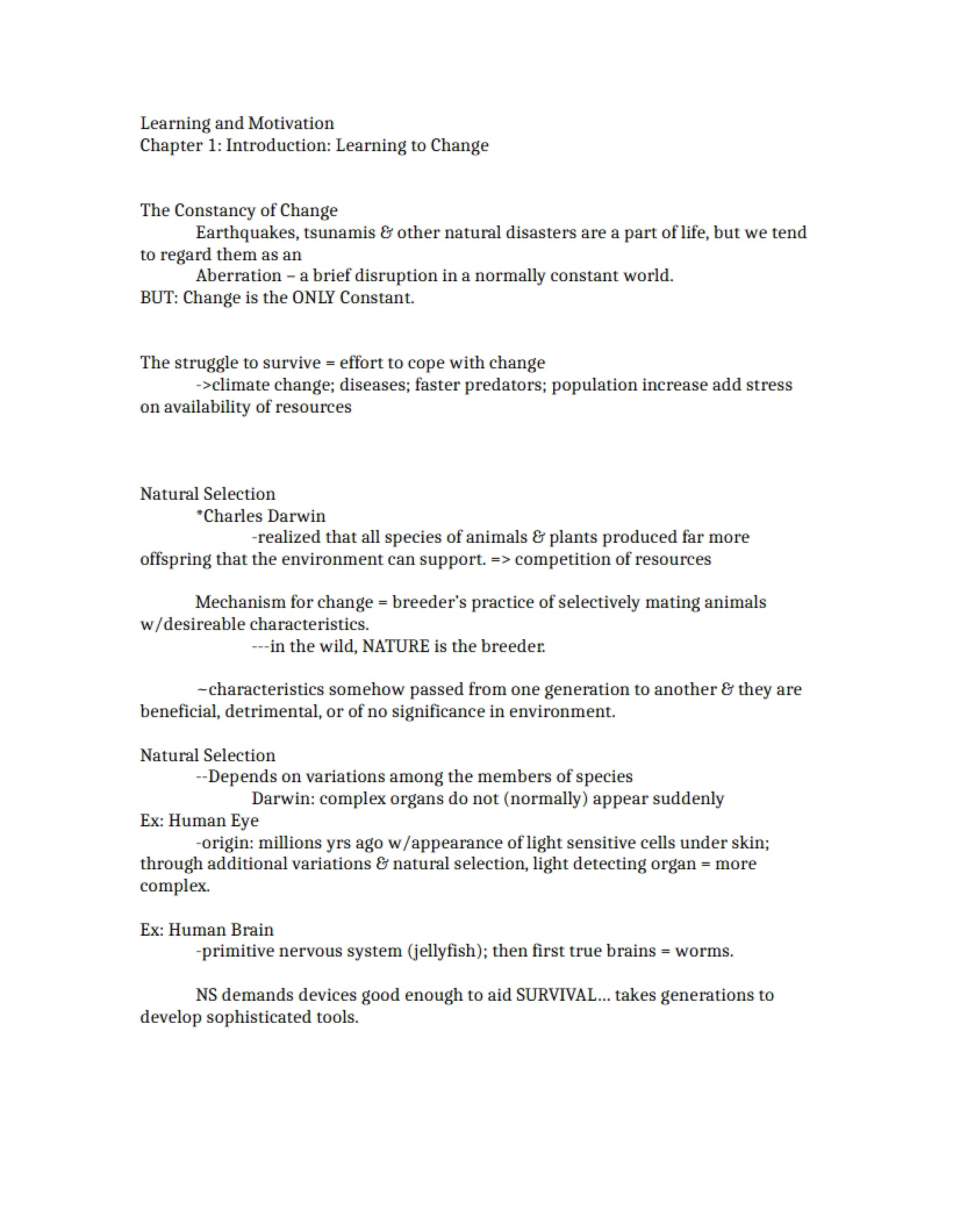 Learning and Motivation Chapter 1