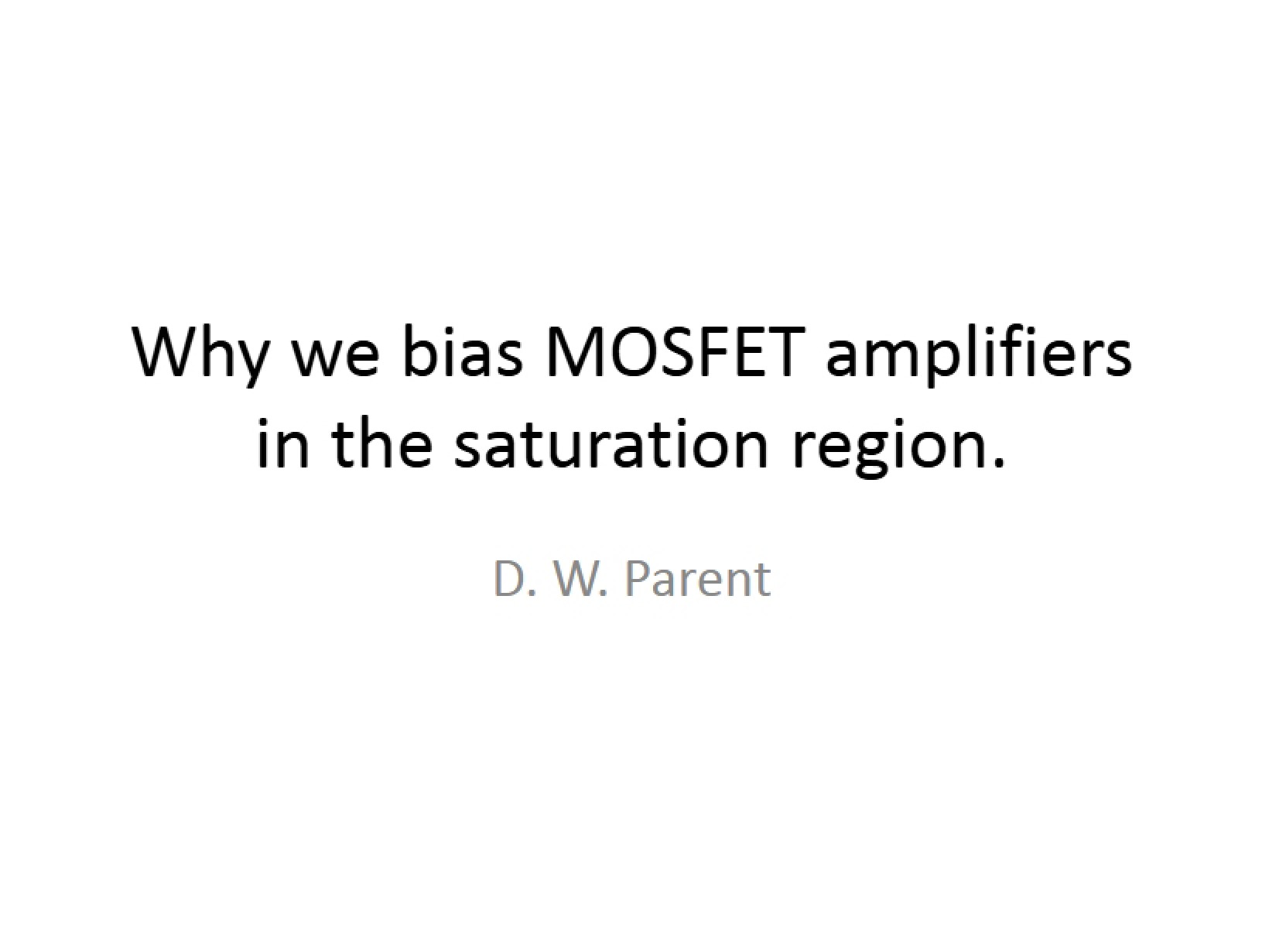 MOSFET Technology