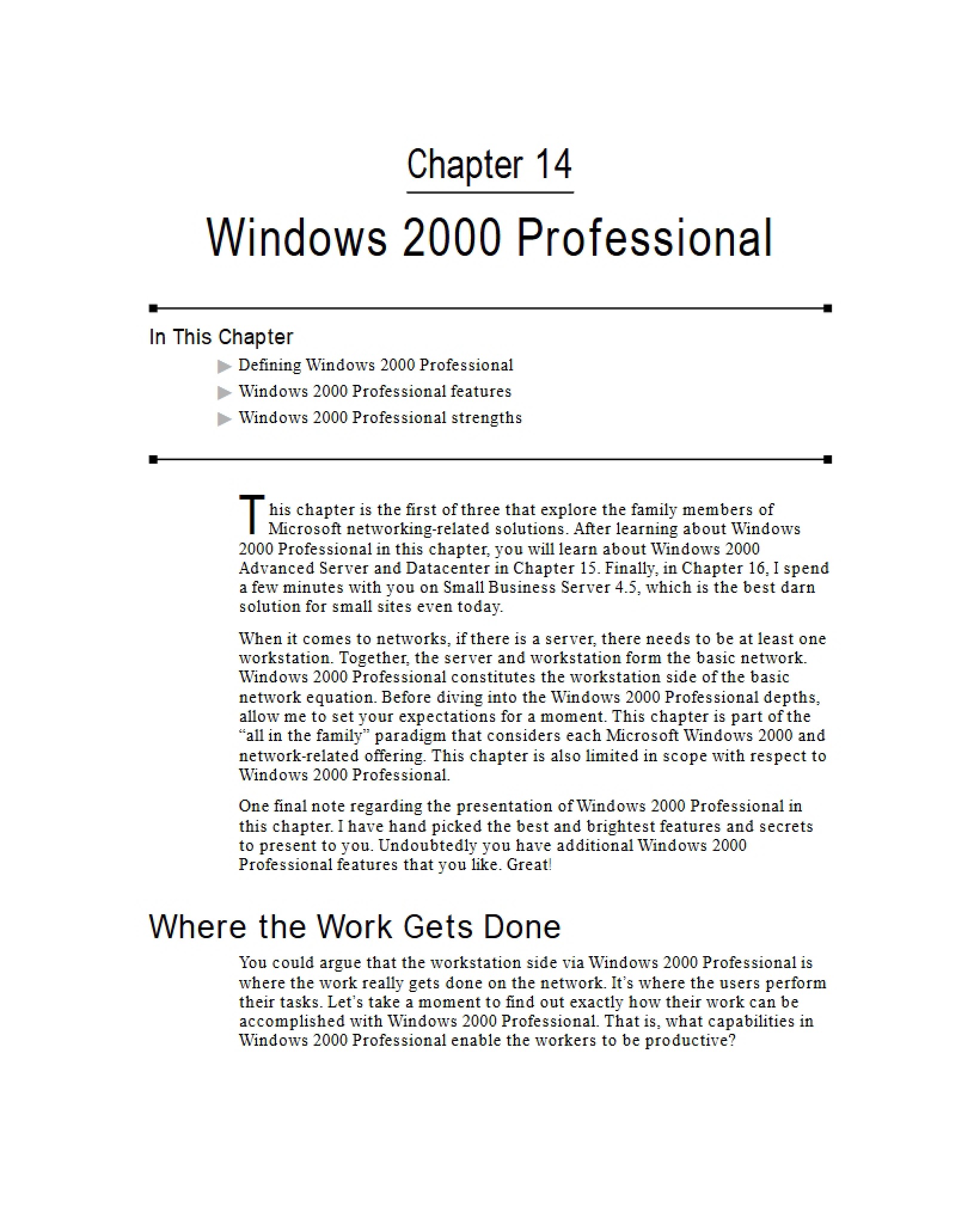 Windows 2000 Professional Chapter Fourteen