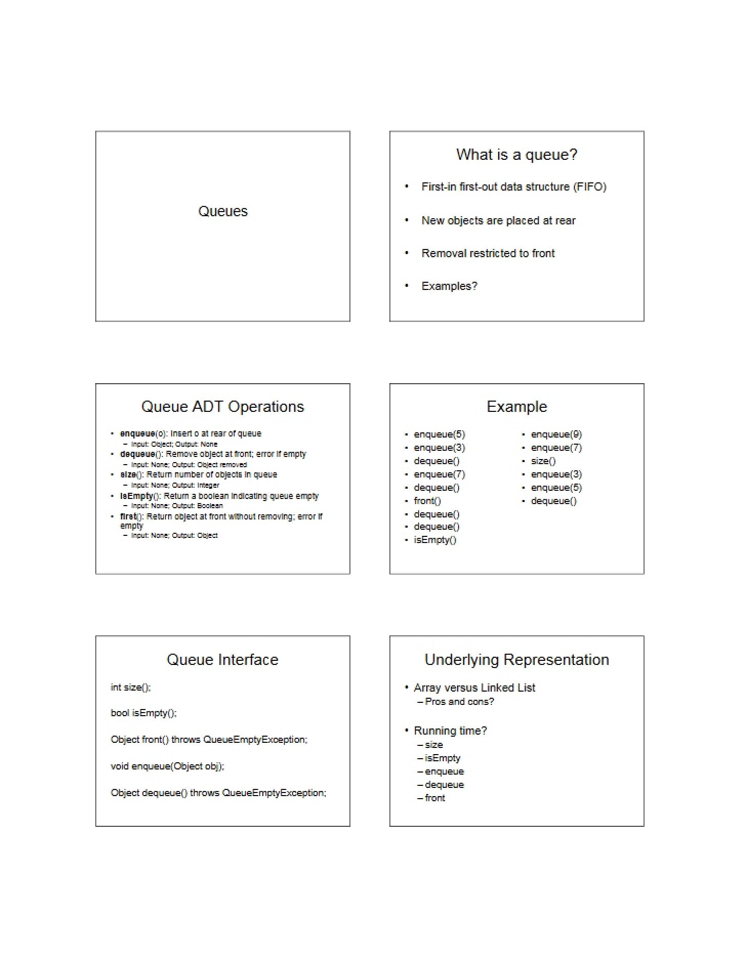 Queue Structures - 3 Pages