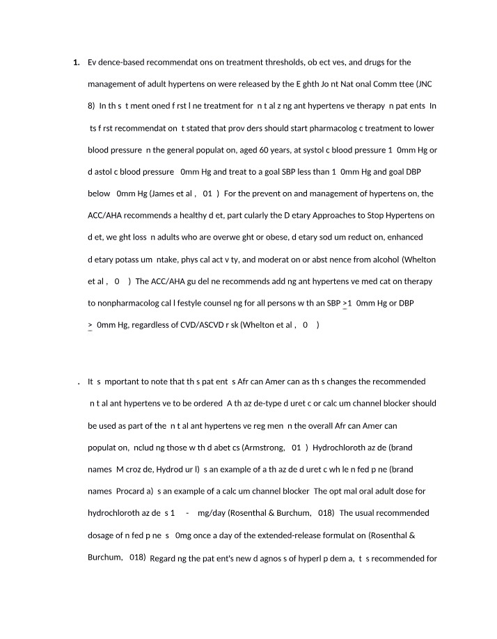 Evidence-based Recommendations for Adult Hypertension Management